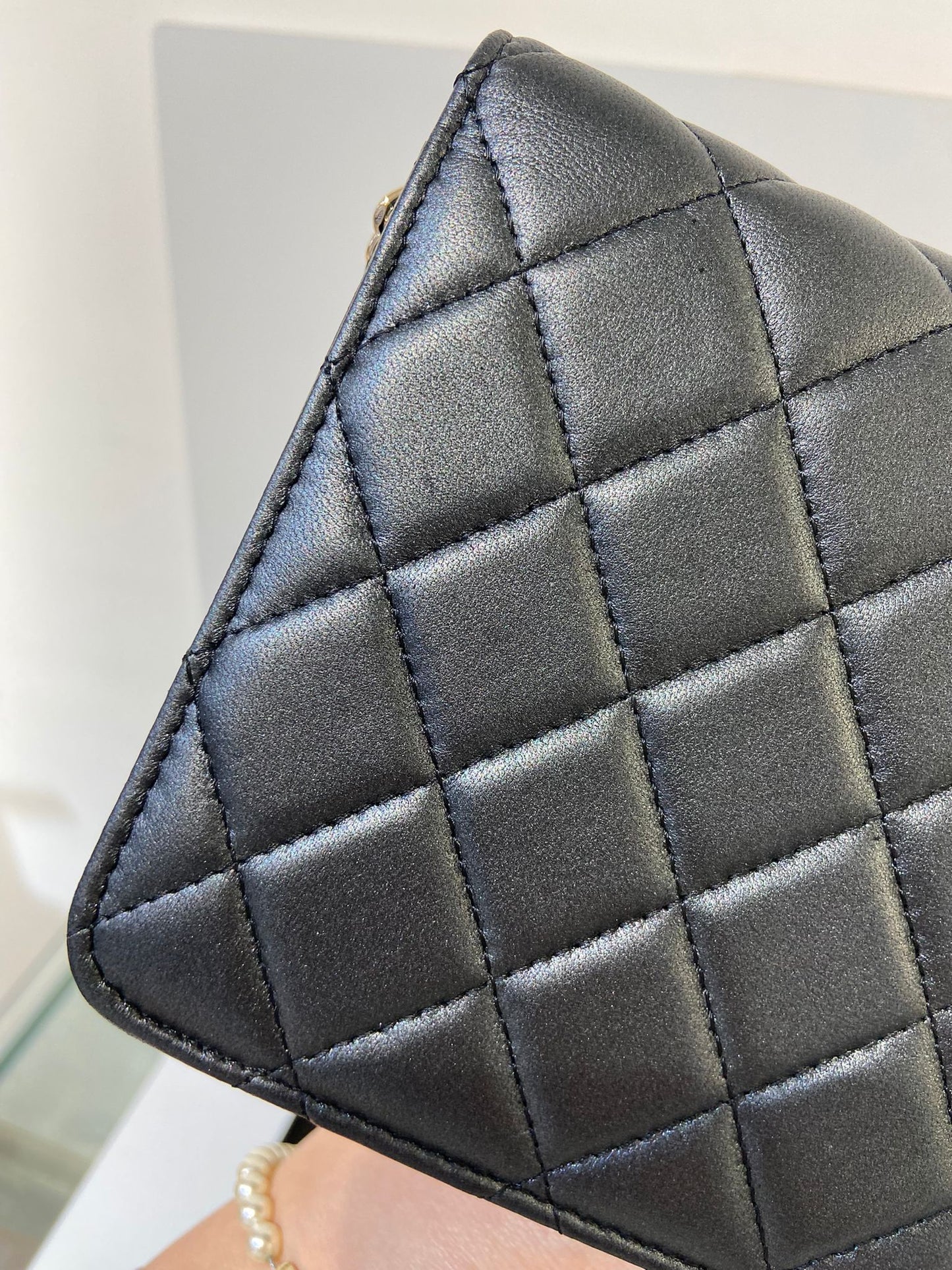 CHANEL WOC pearl chain