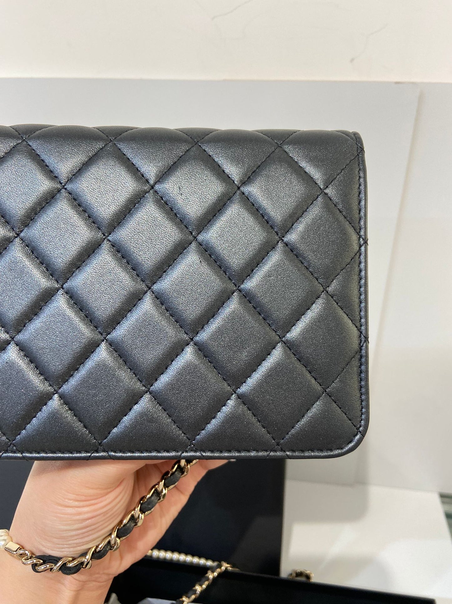 CHANEL WOC pearl chain