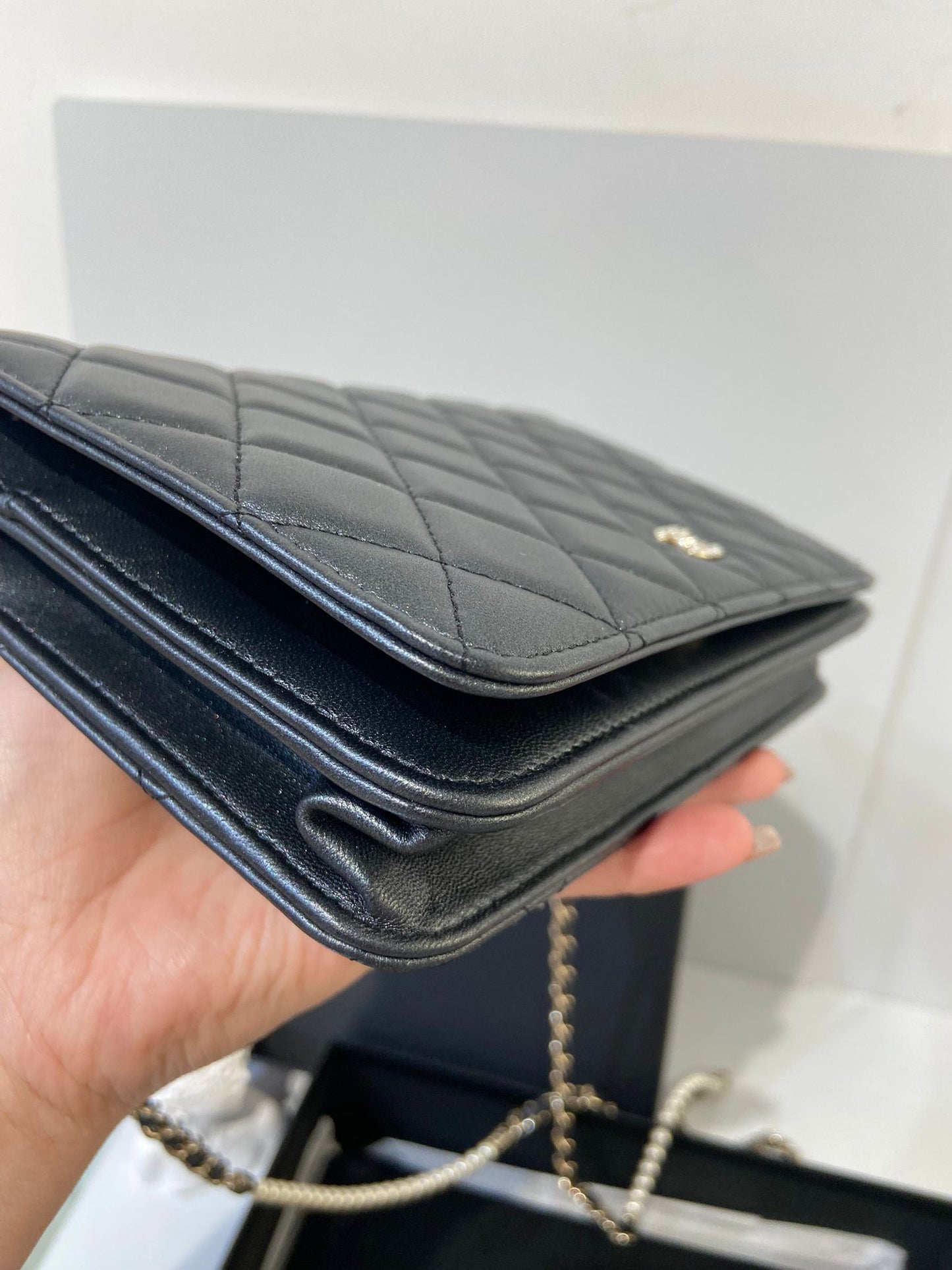 CHANEL WOC pearl chain