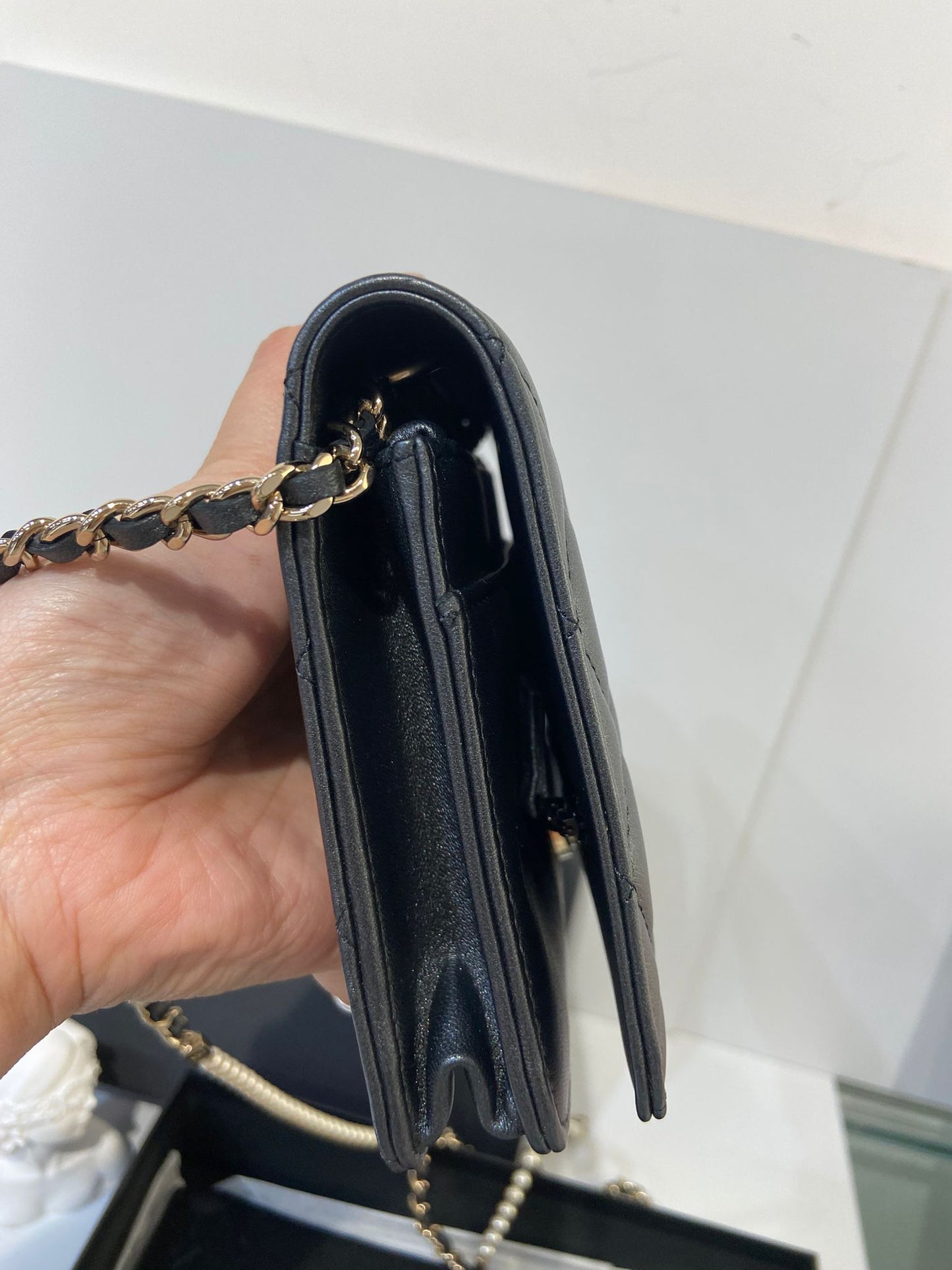 CHANEL WOC pearl chain