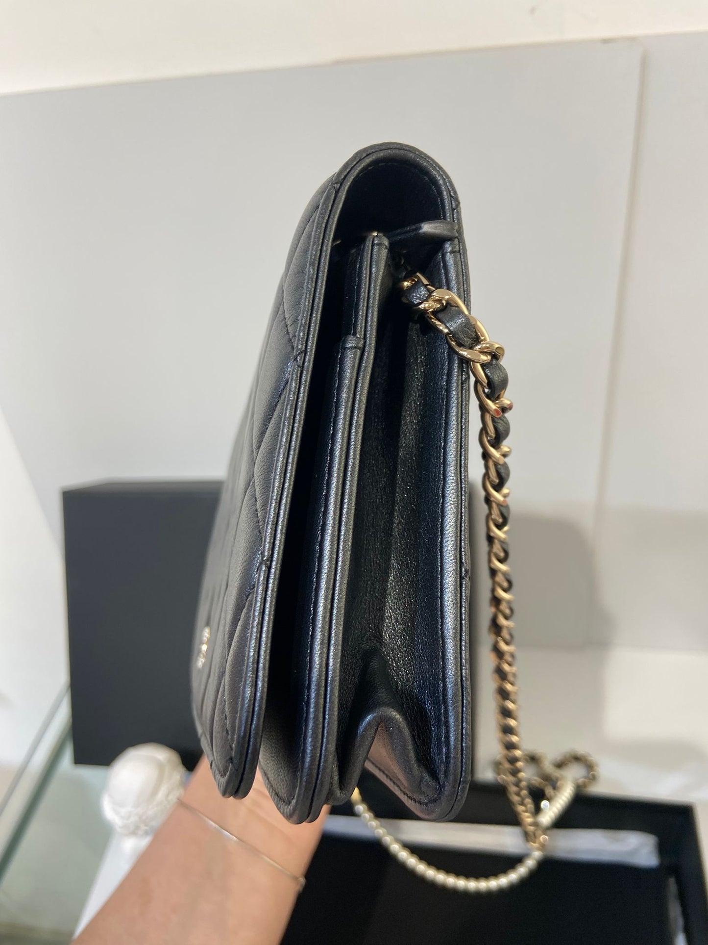 CHANEL WOC pearl chain