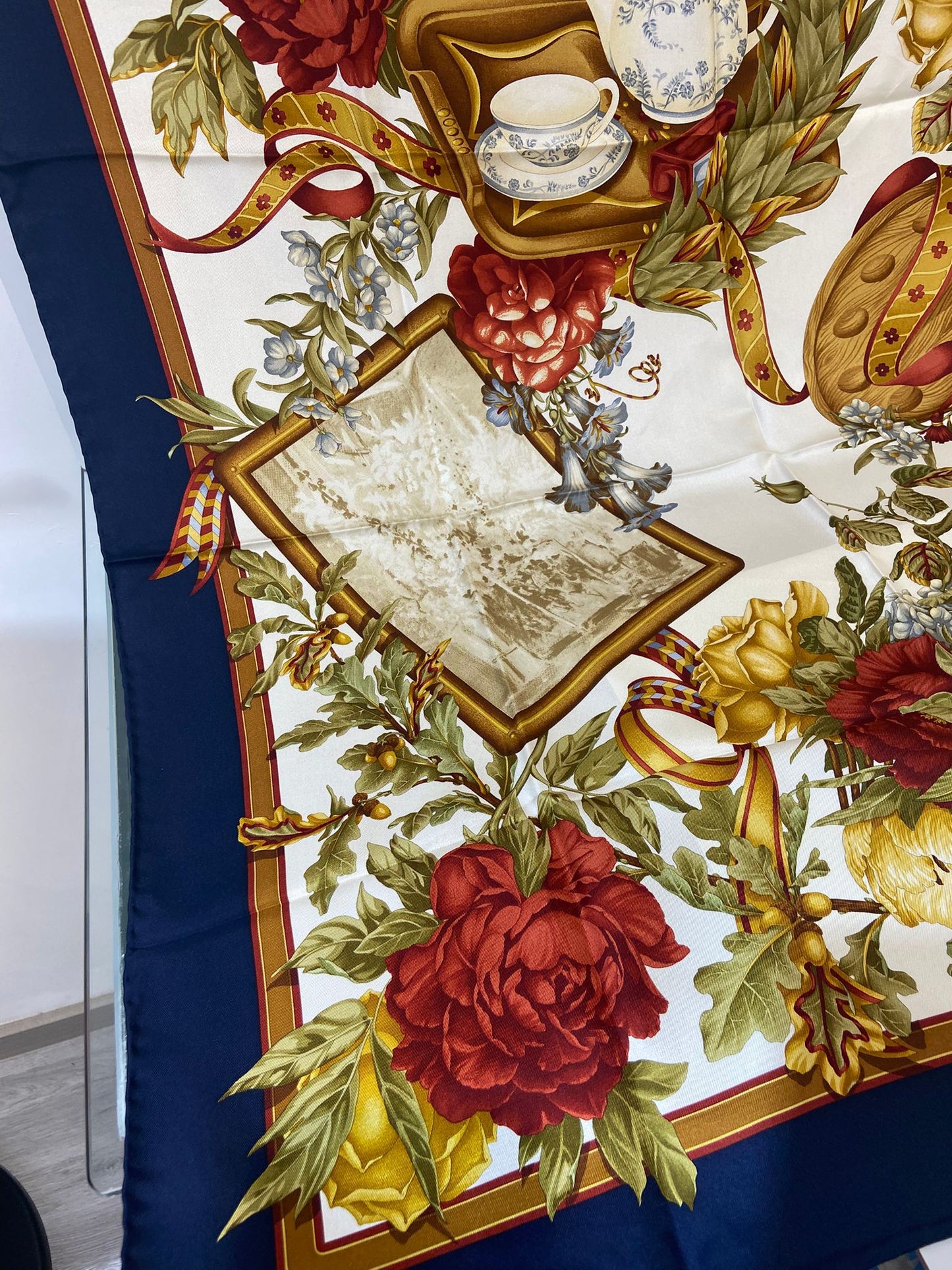 Salvatore Ferragamo Golden Floral Memories scarf