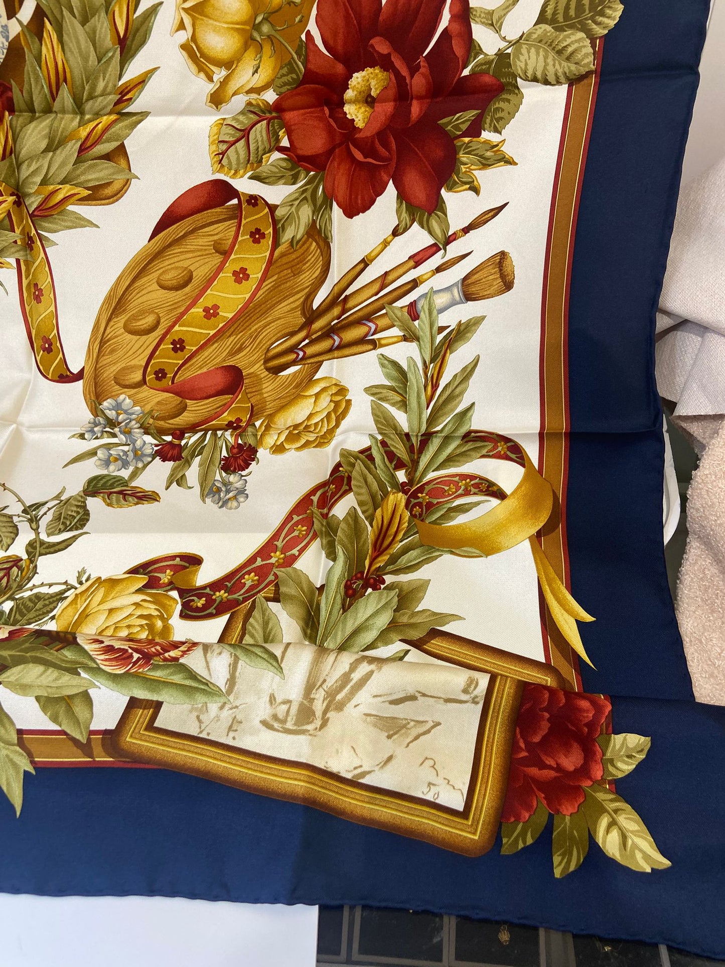 Salvatore Ferragamo Golden Floral Memories scarf