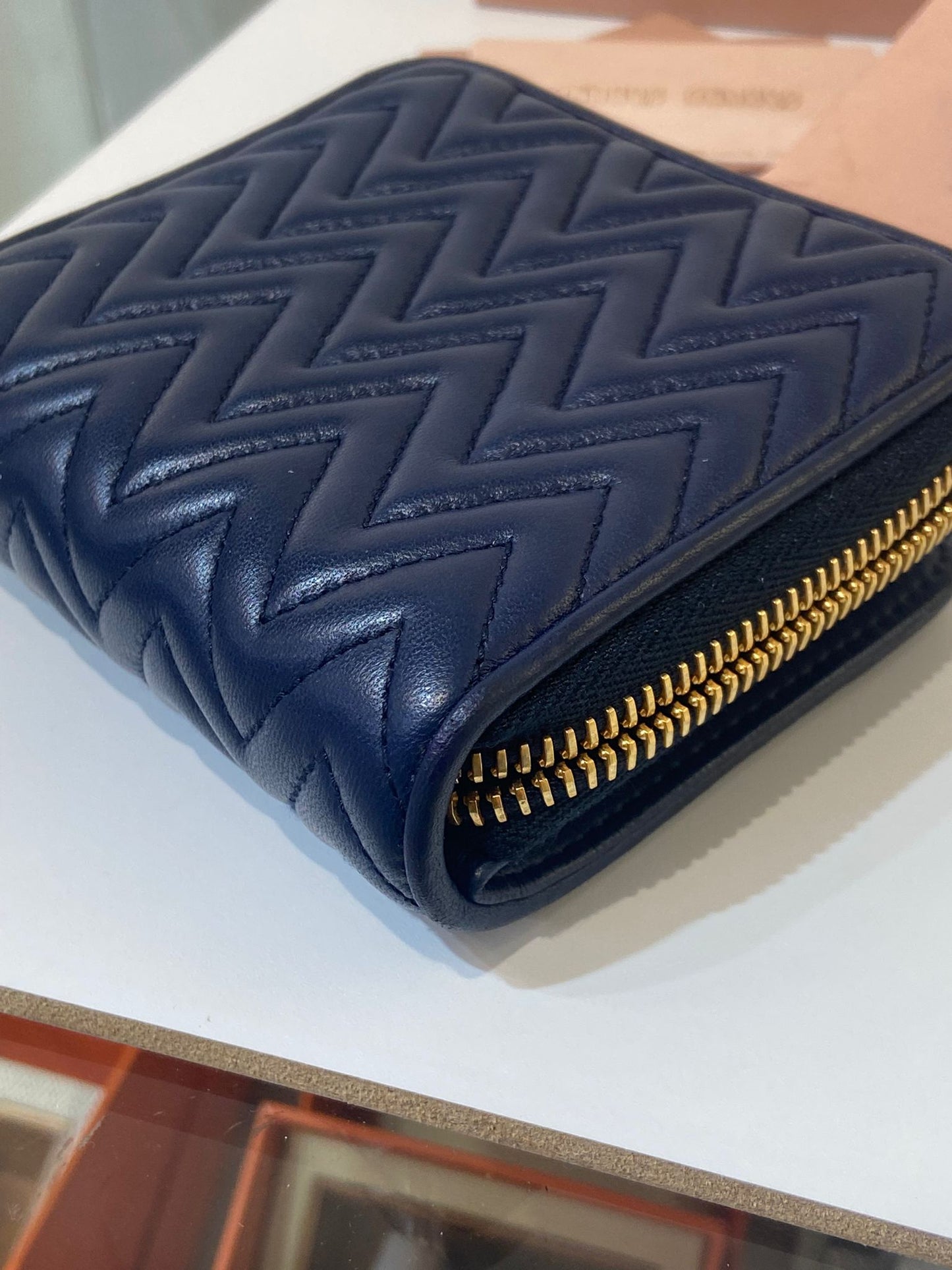 miumiu nappa Impunture wallet