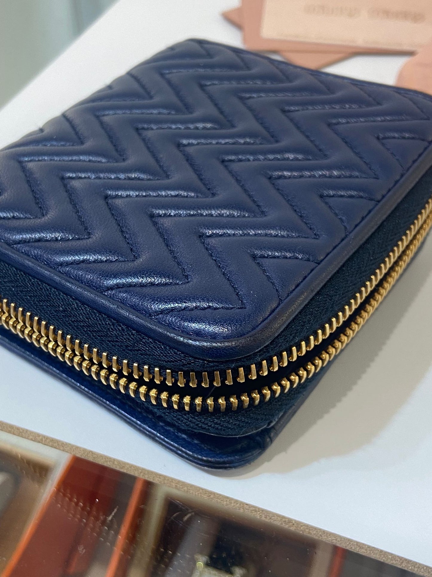 miumiu nappa Impunture wallet
