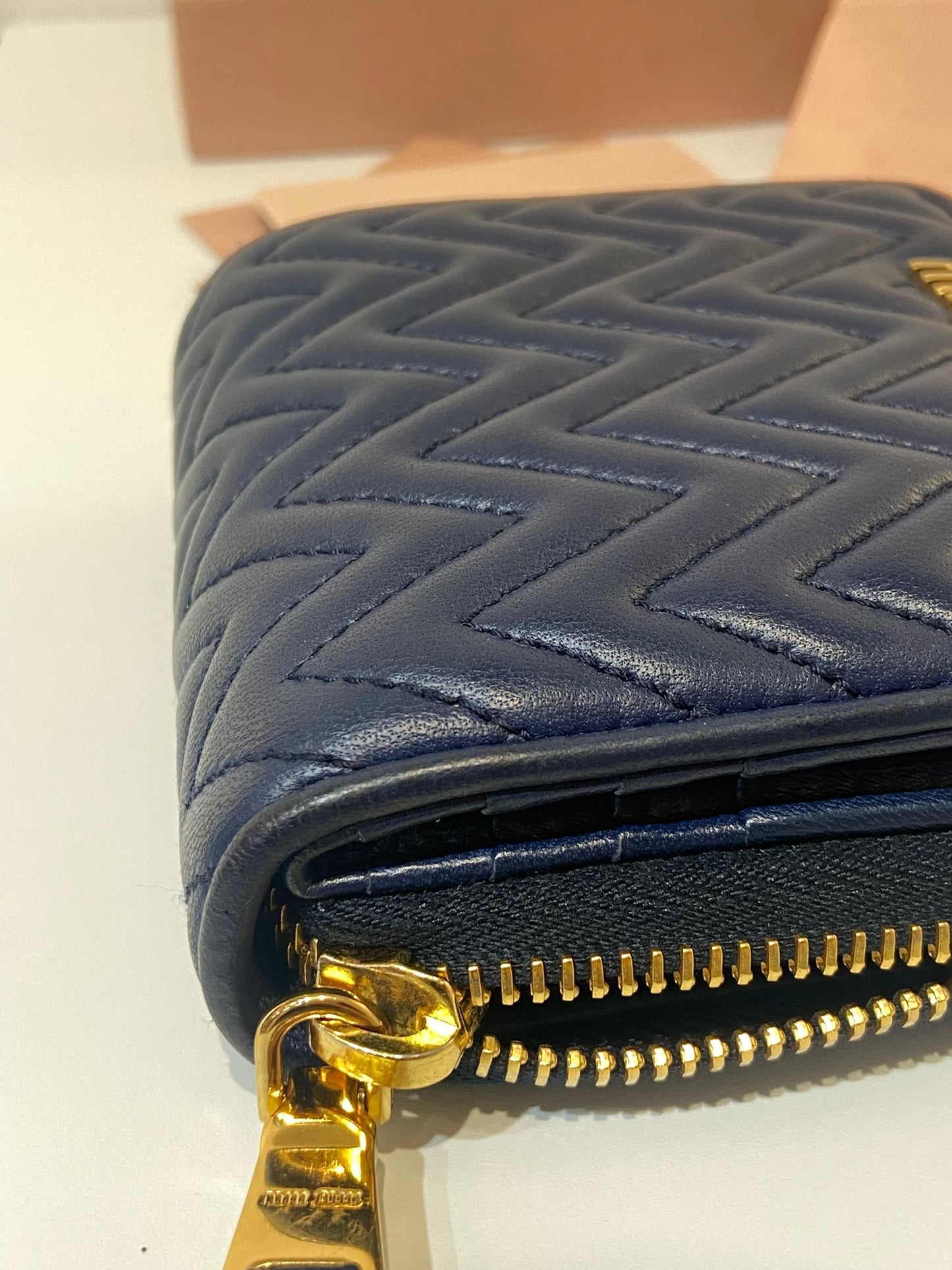miumiu nappa Impunture wallet