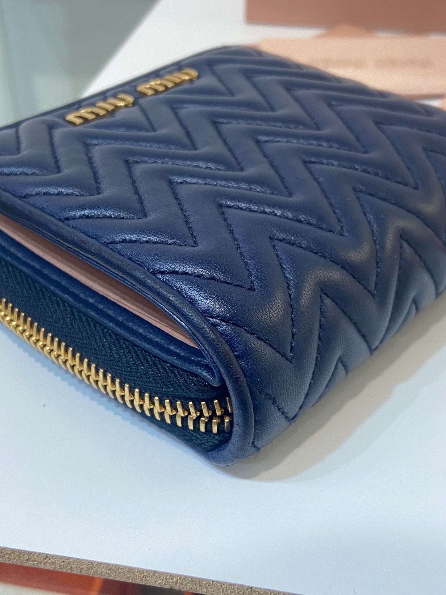 miumiu nappa Impunture wallet
