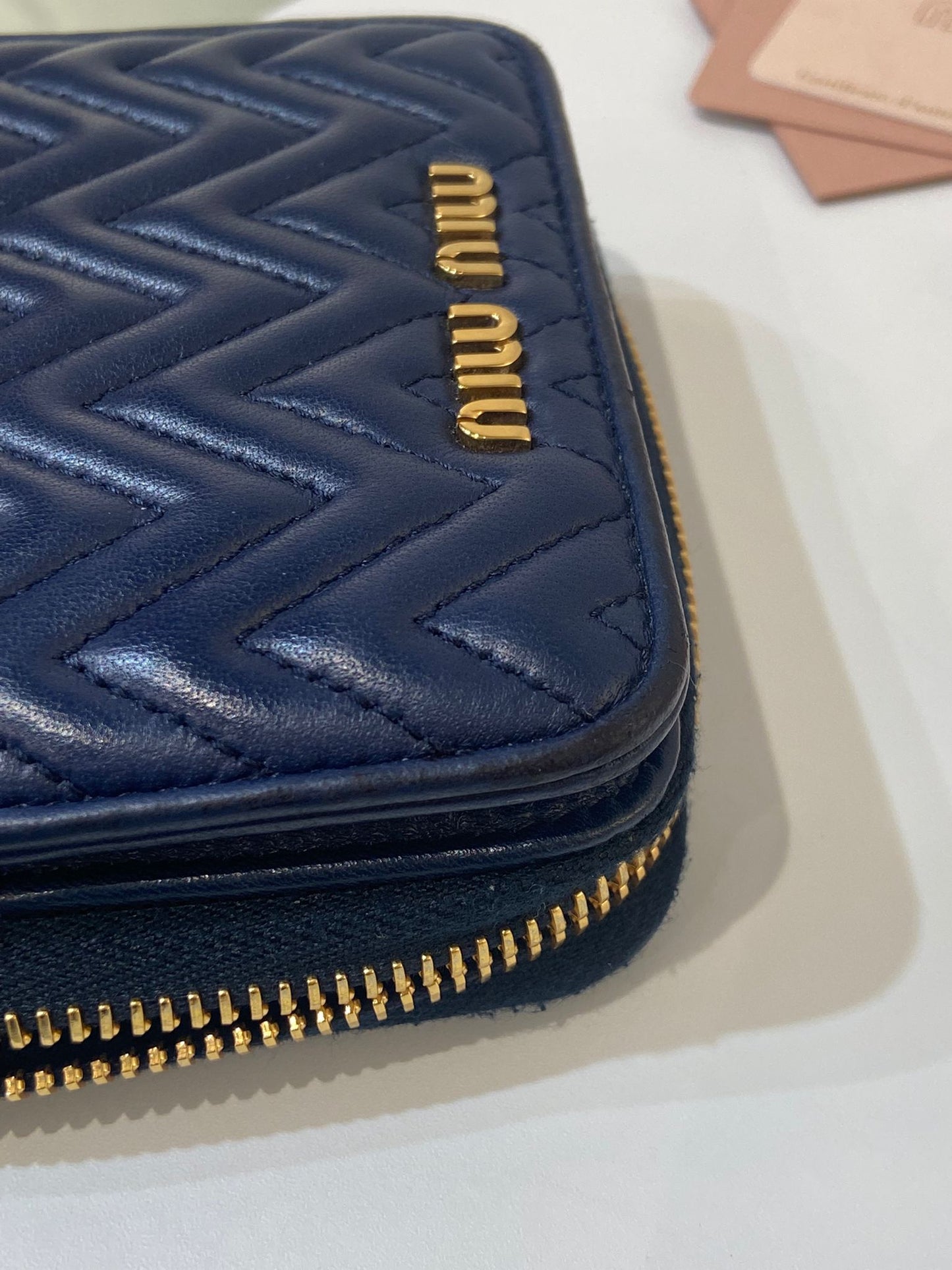 miumiu nappa Impunture wallet