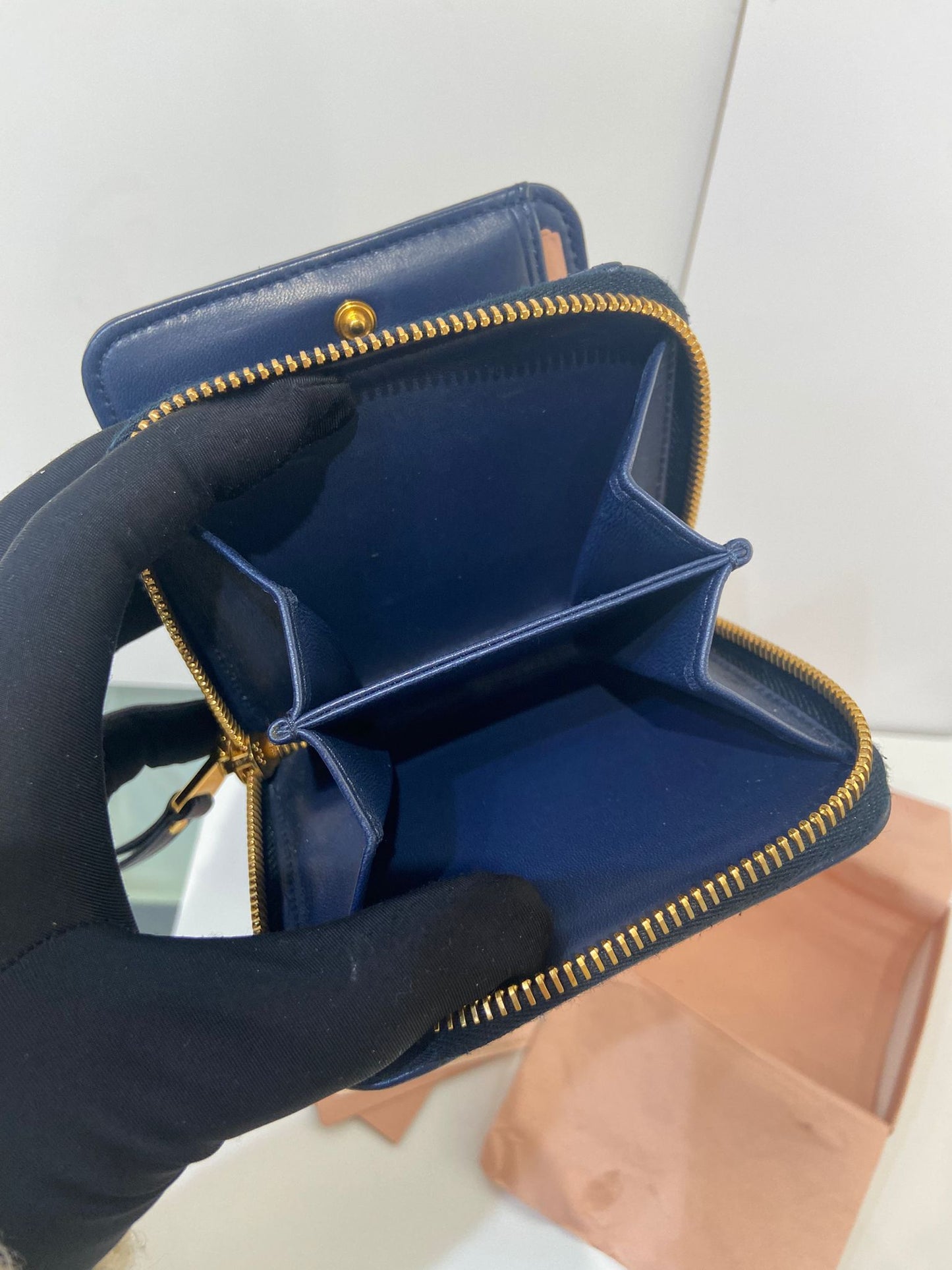 miumiu nappa Impunture wallet