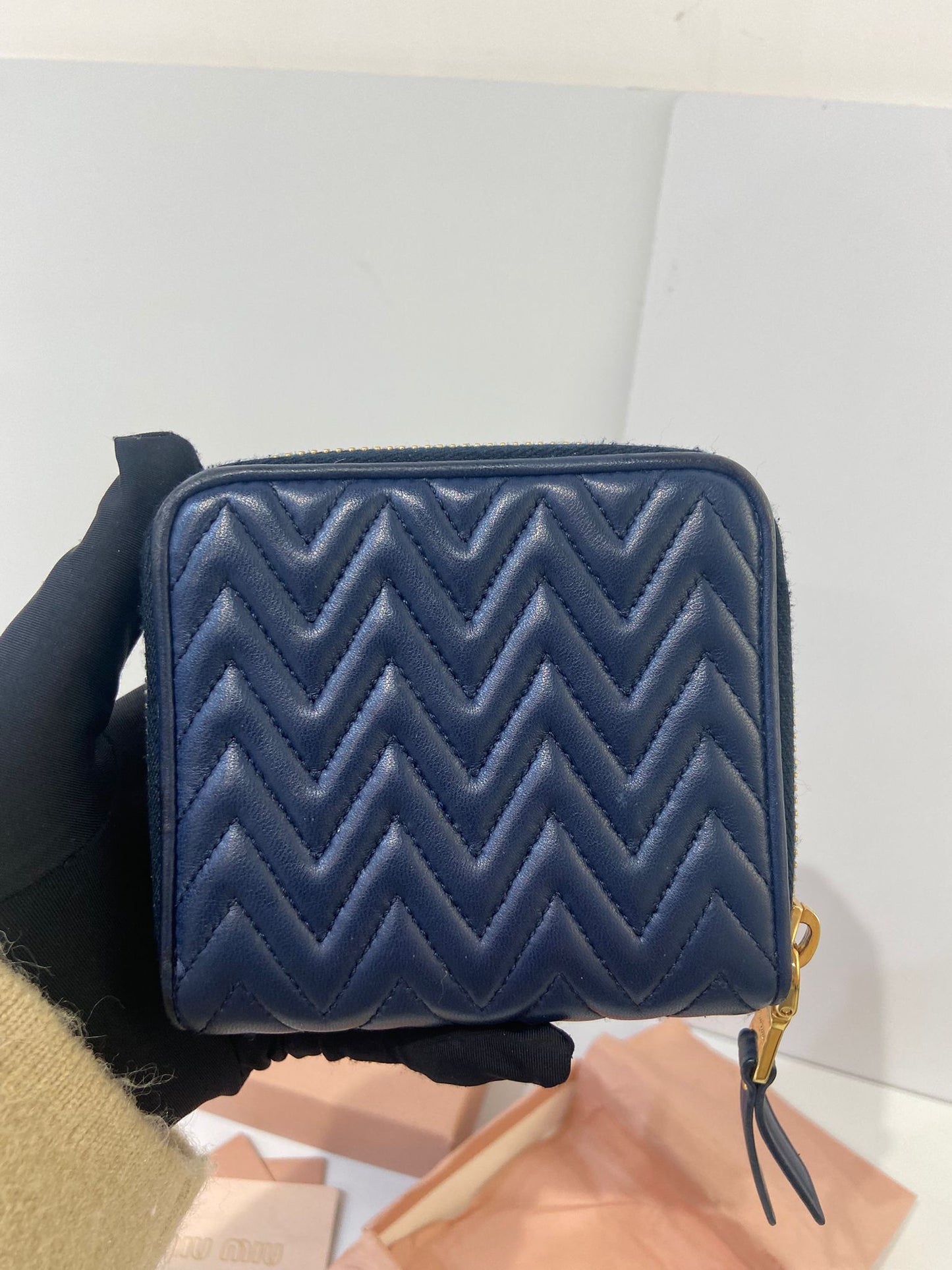 miumiu nappa Impunture wallet
