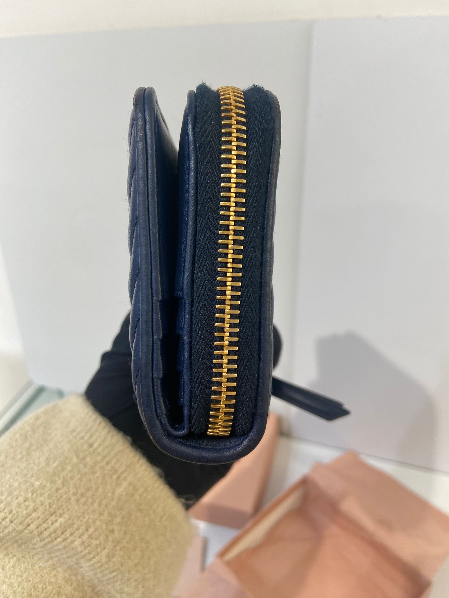 miumiu nappa Impunture wallet