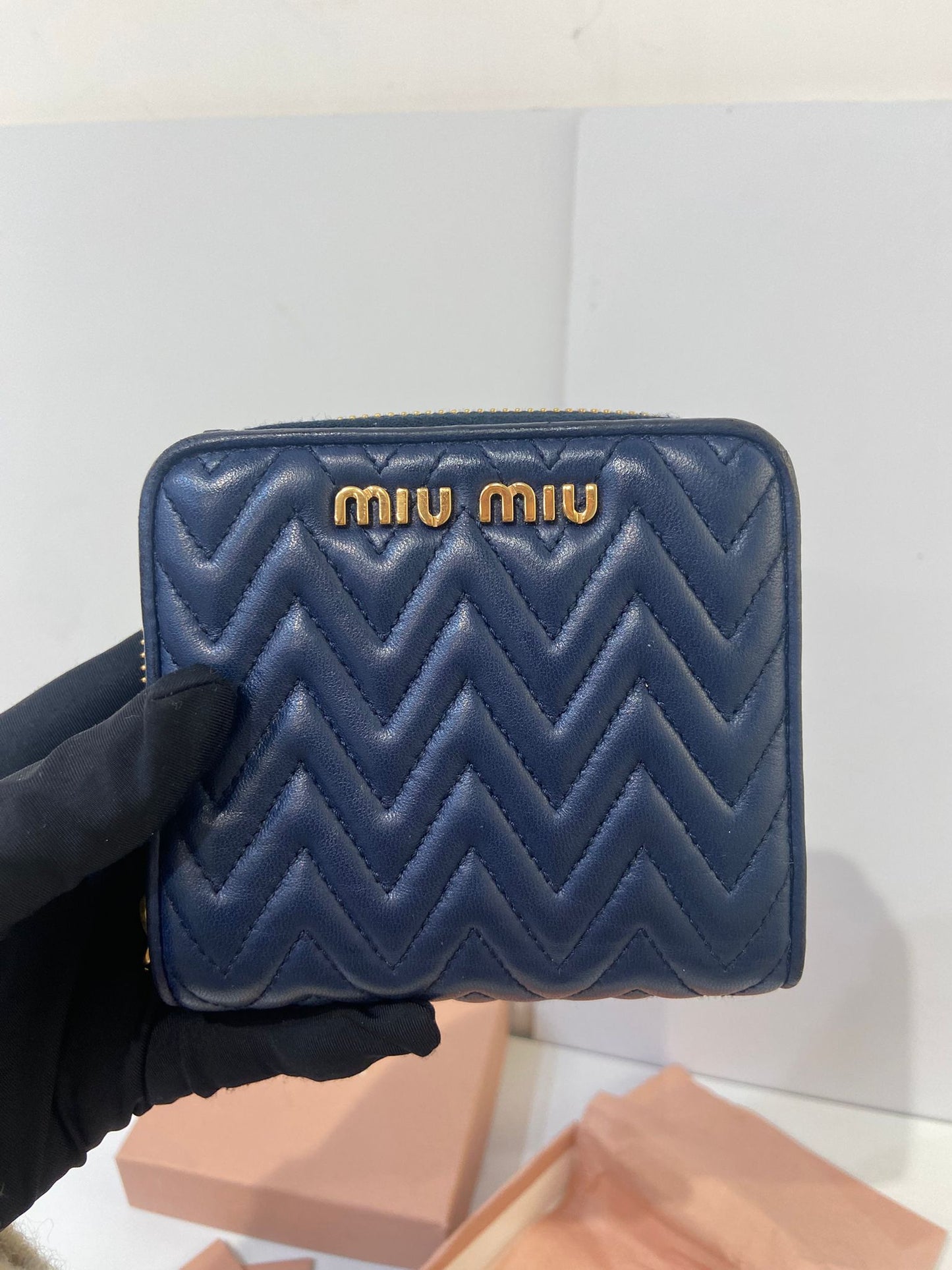 miumiu nappa Impunture wallet
