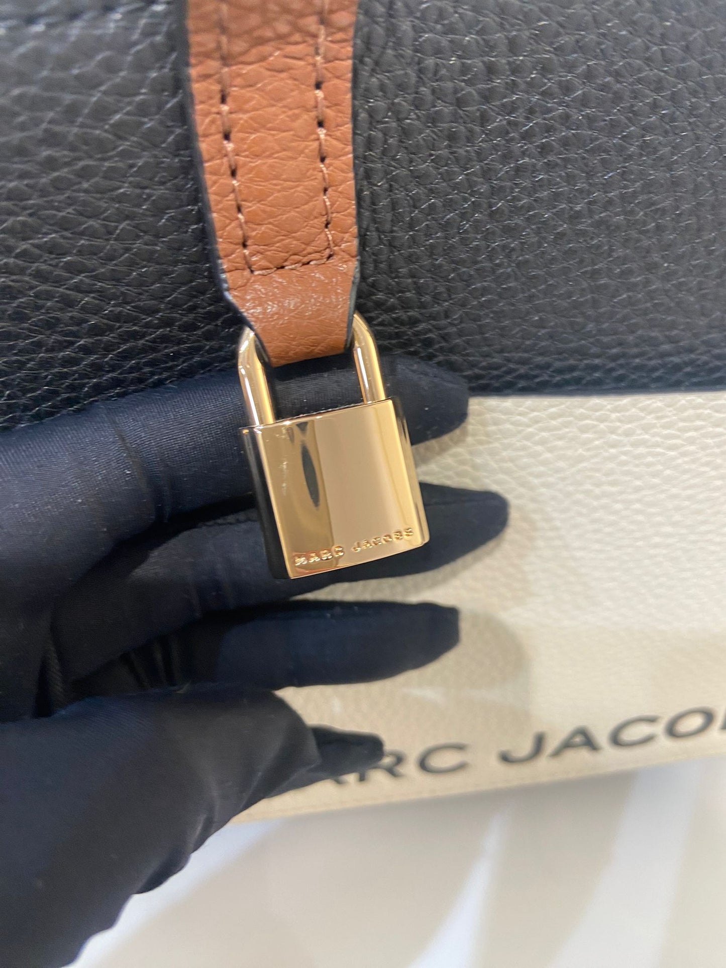 Marc Jacobs Mini Grind Colorblocked Leather Tote Bag
