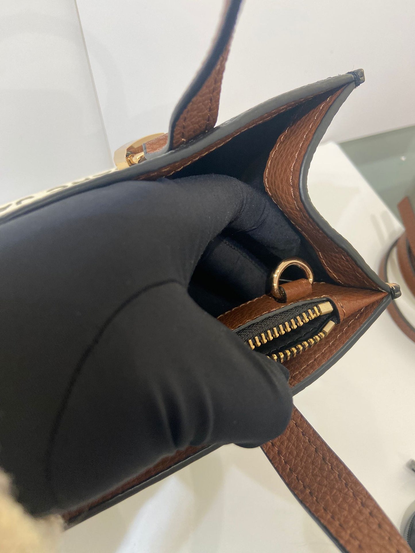 Marc Jacobs Mini Grind Colorblocked Leather Tote Bag