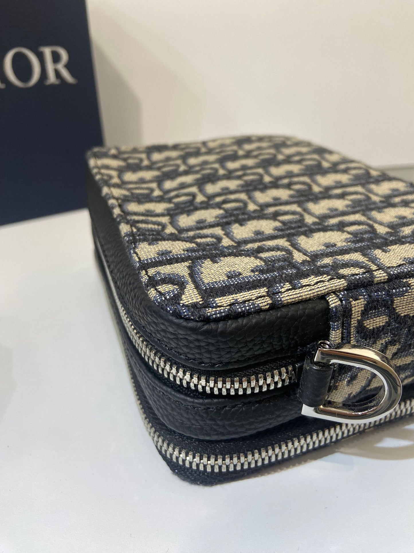 Dior Oblique zipped pouch with strap