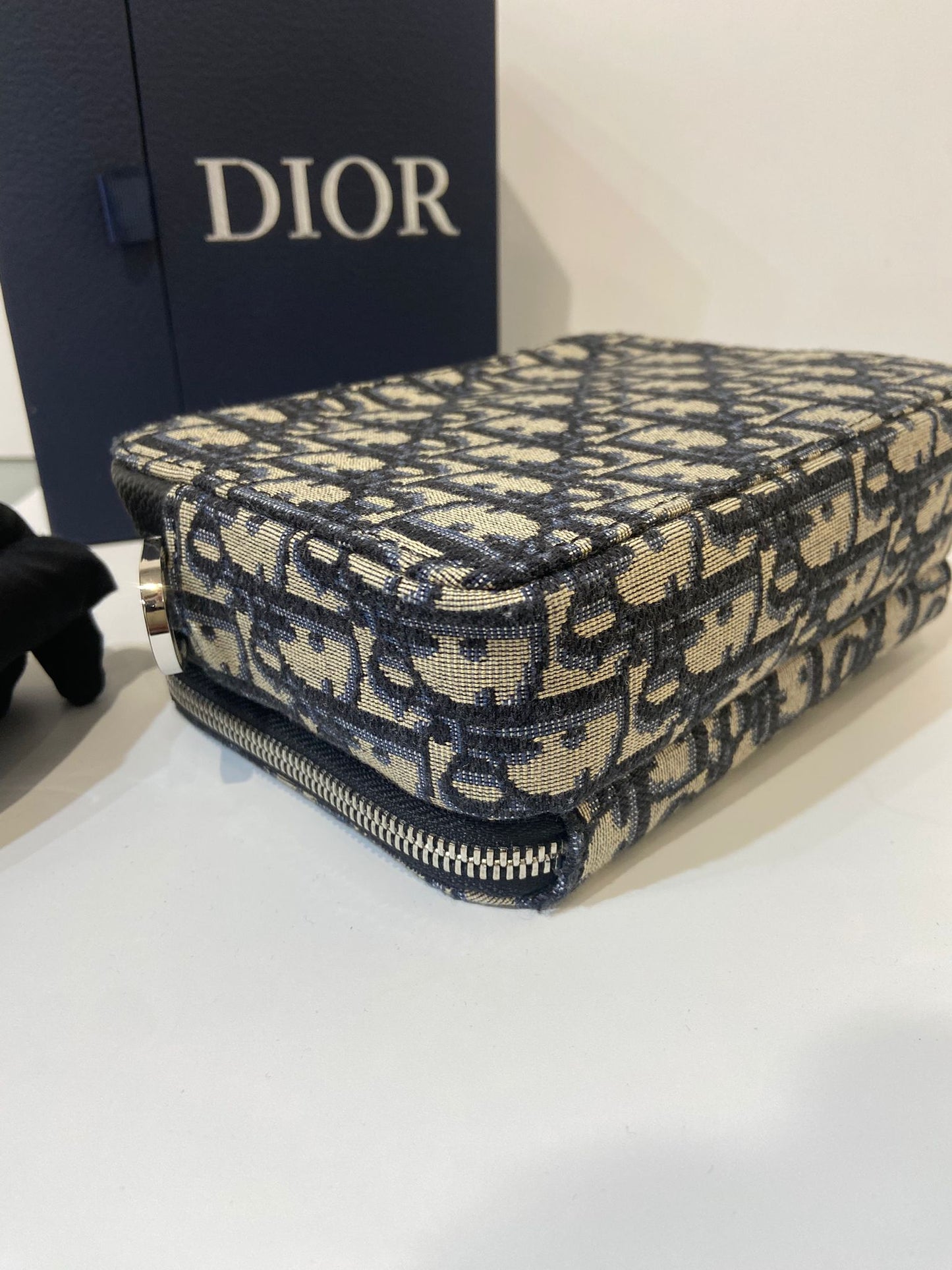 Dior Oblique zipped pouch with strap