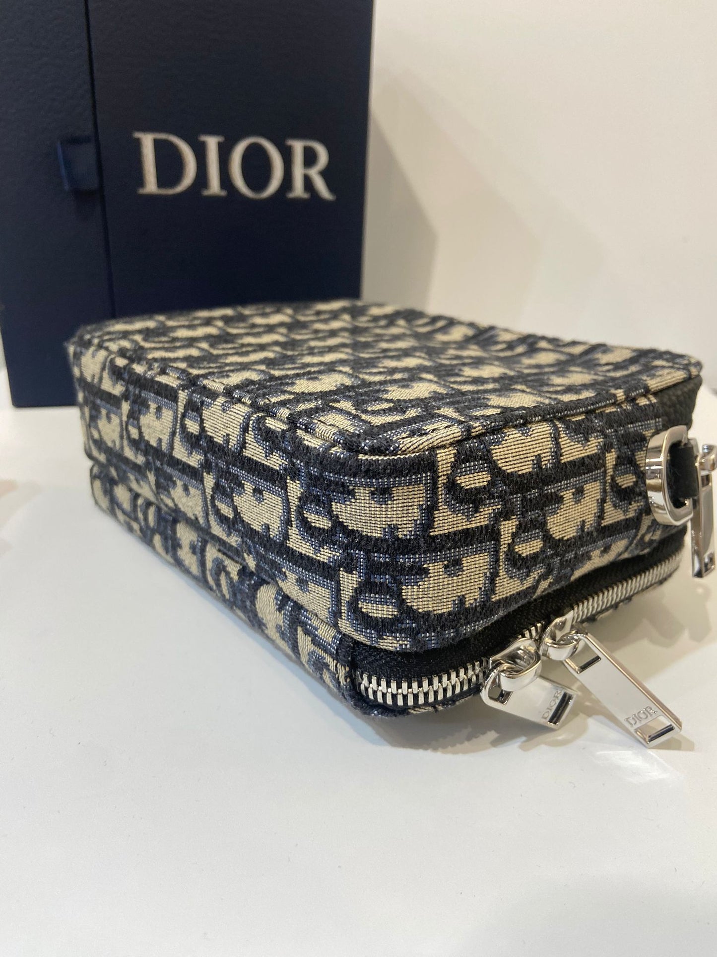 Dior Oblique zipped pouch with strap