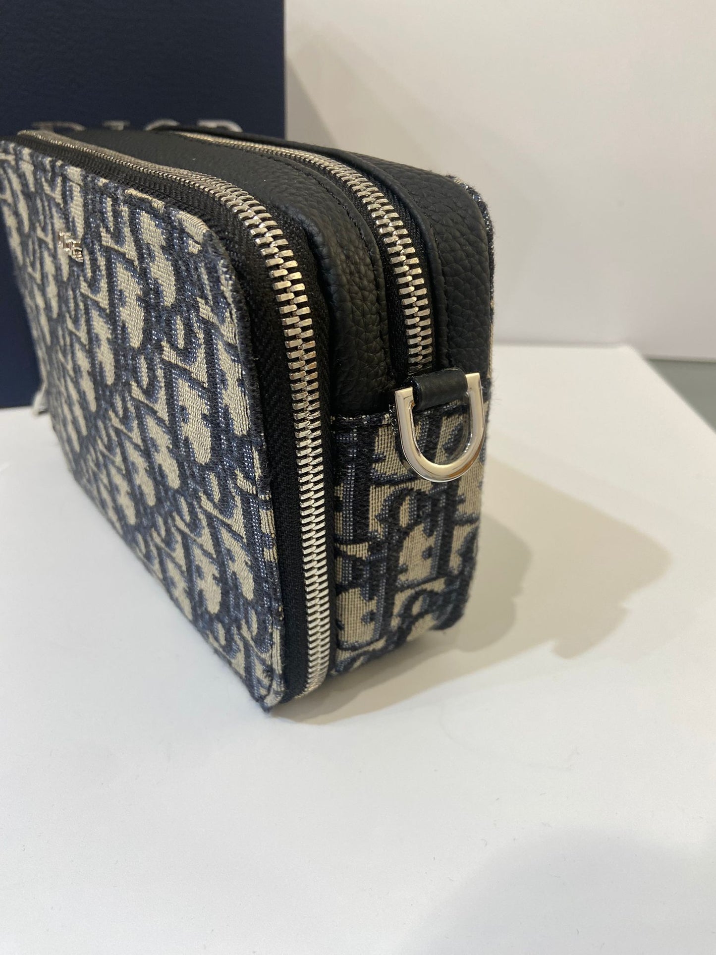 Dior Oblique zipped pouch with strap