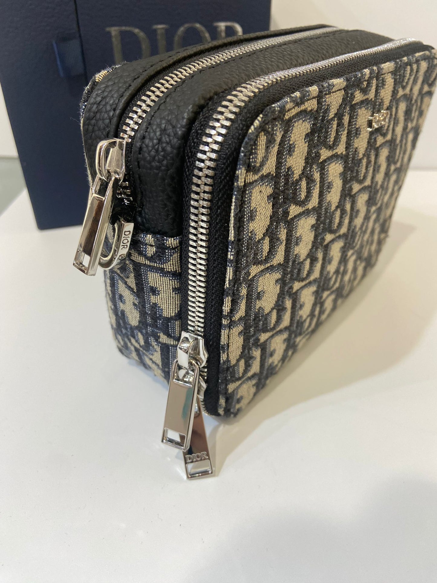 Dior Oblique zipped pouch with strap