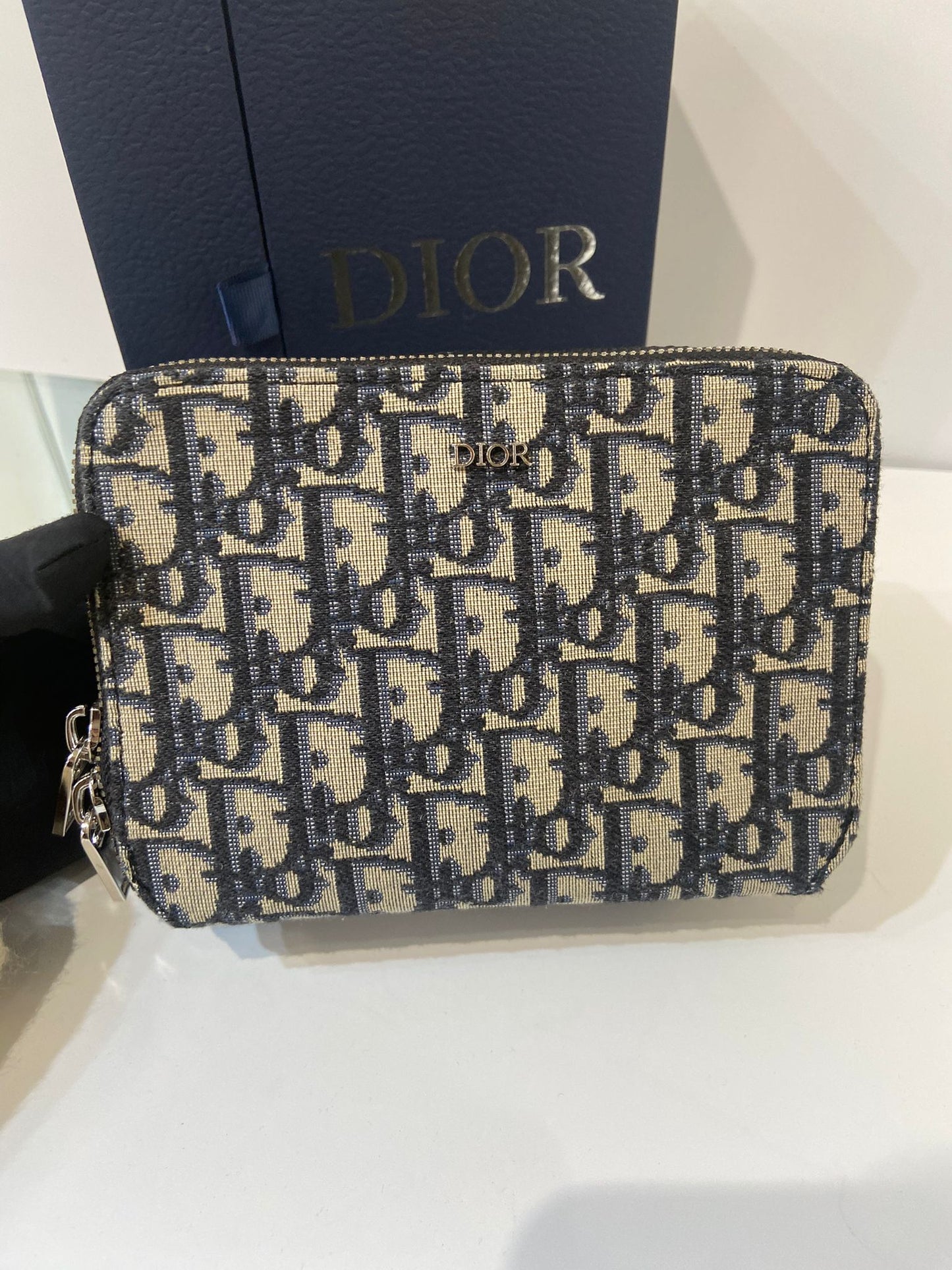 Dior Oblique zipped pouch with strap