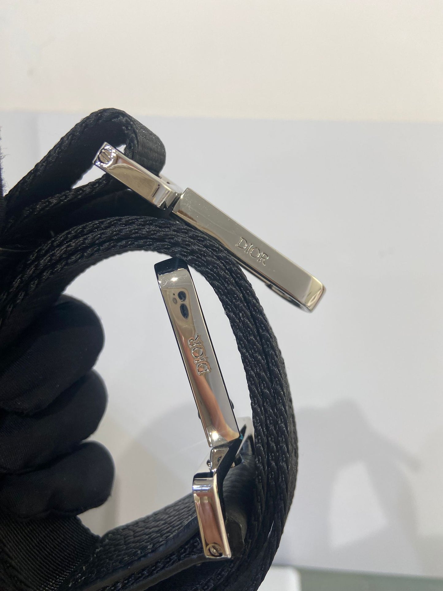 Dior Oblique zipped pouch with strap