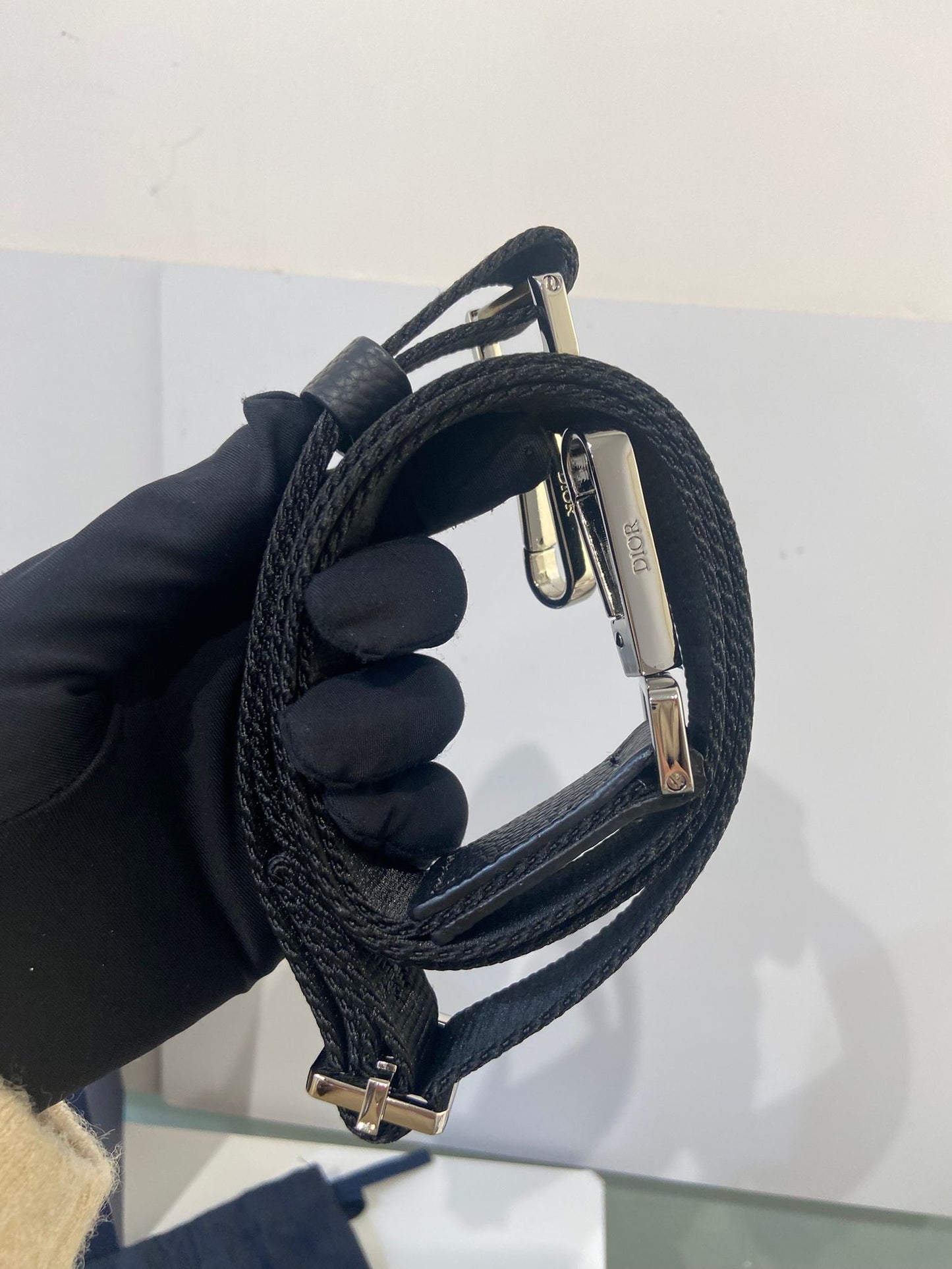Dior Oblique zipped pouch with strap