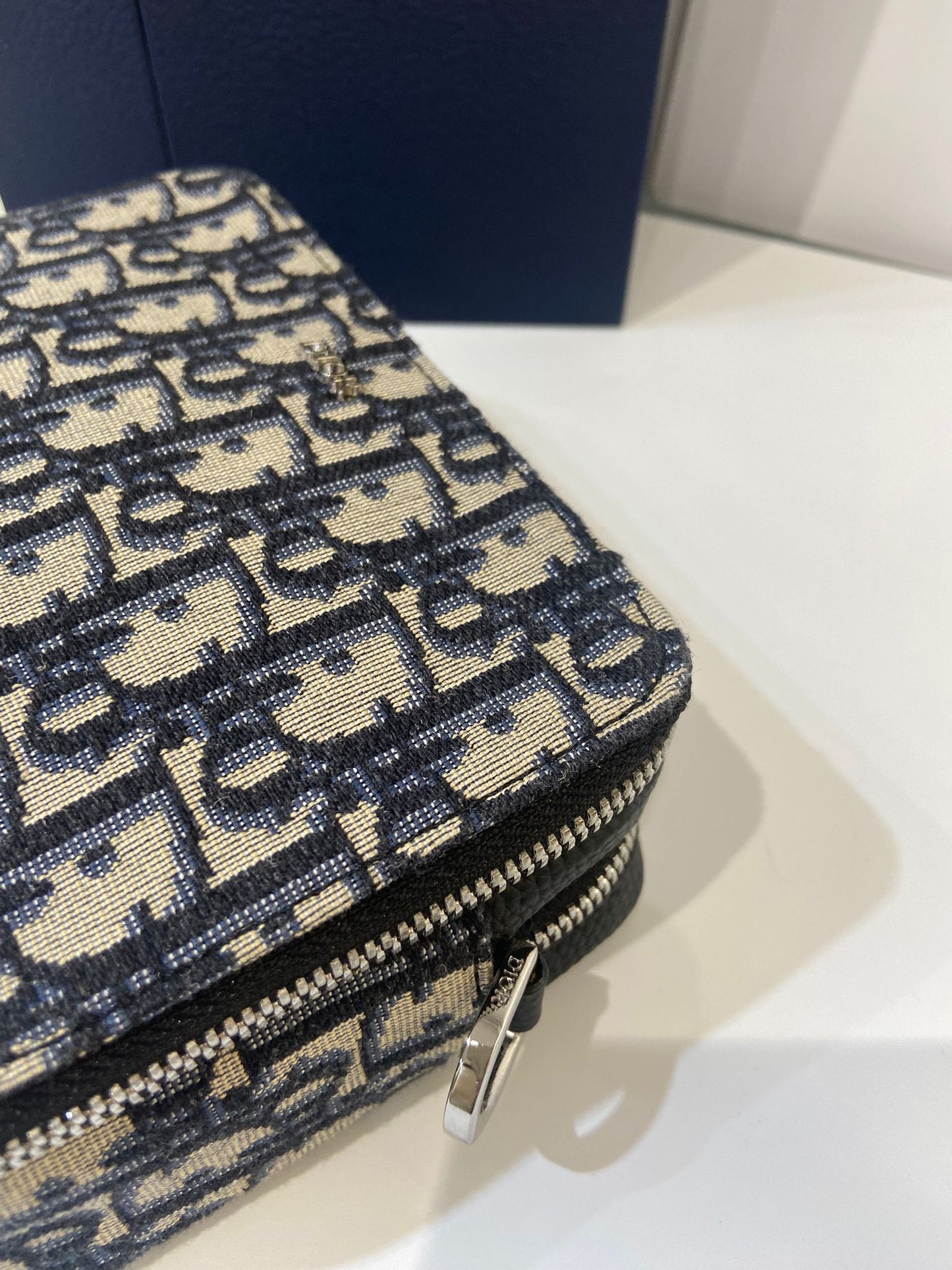 Dior Oblique zipped pouch with strap