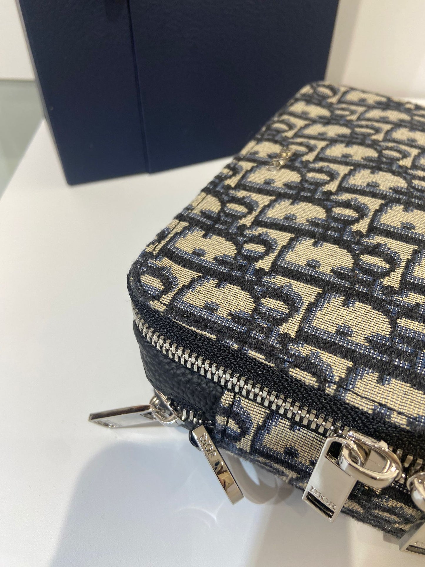 Dior Oblique zipped pouch with strap