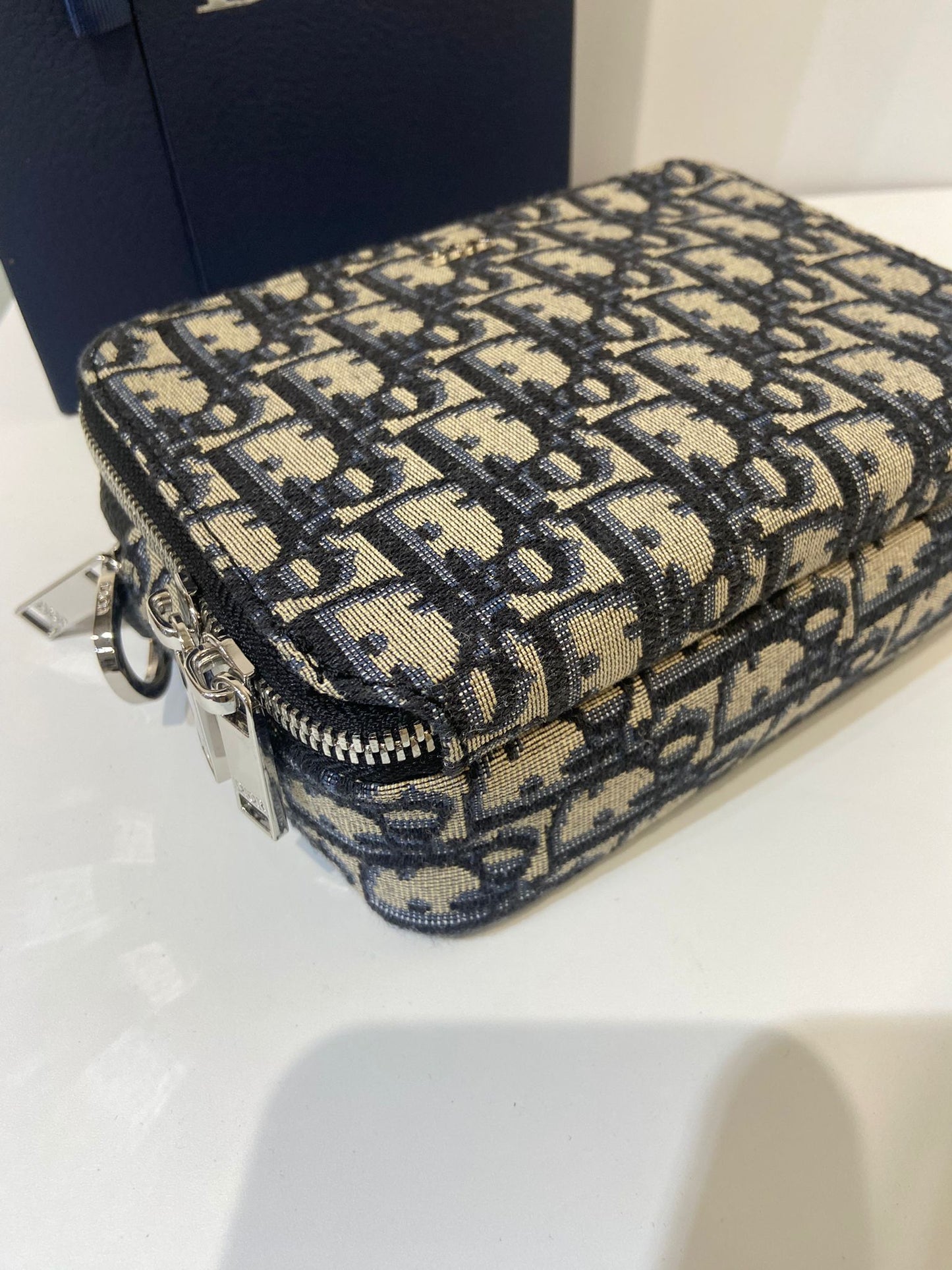 Dior Oblique zipped pouch with strap