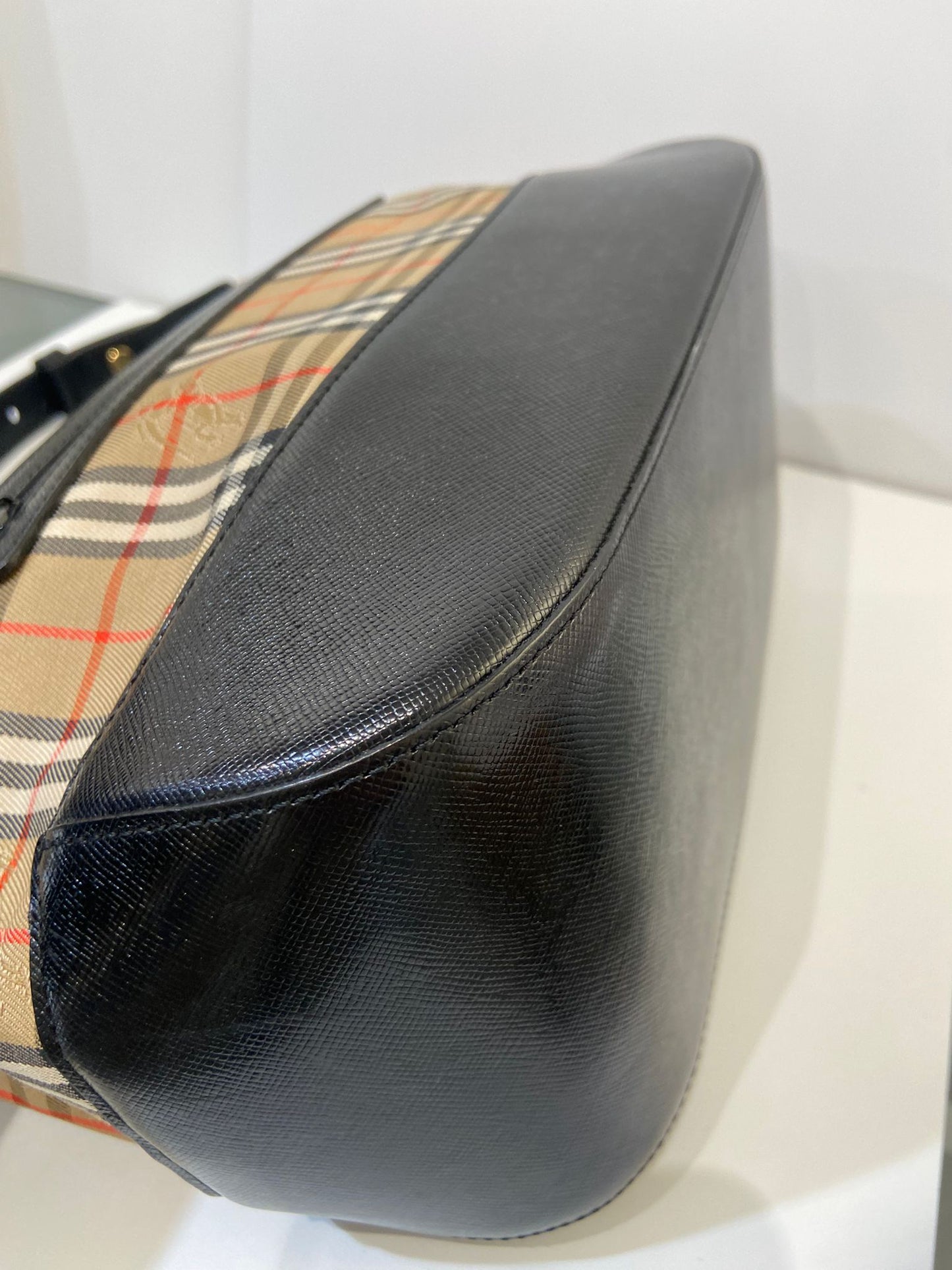 Burberry haymarket check hobo bag