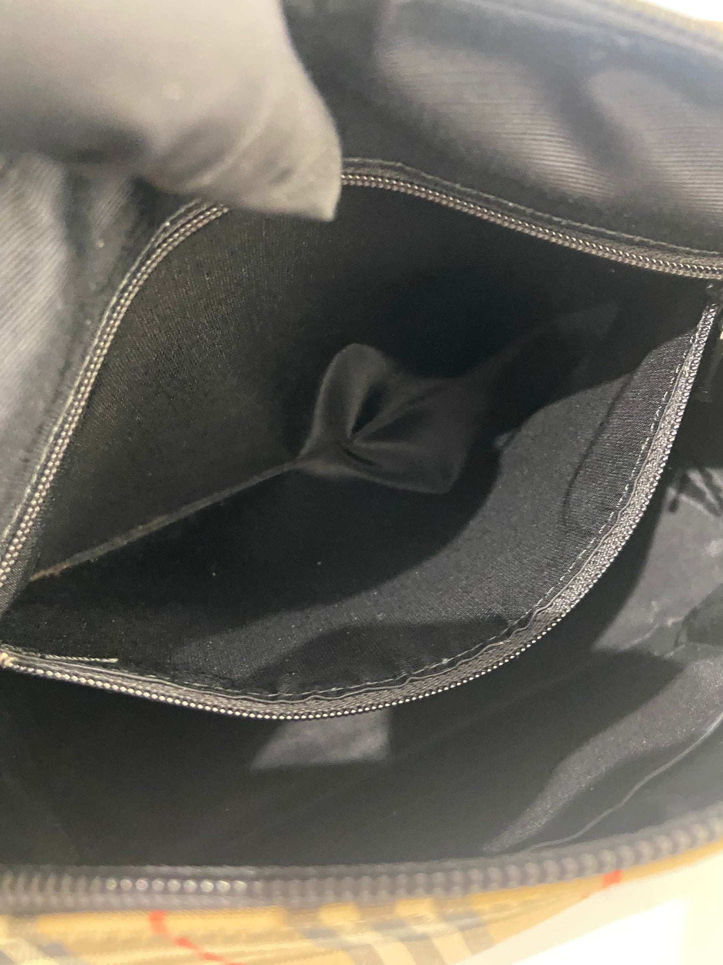 Burberry haymarket check hobo bag