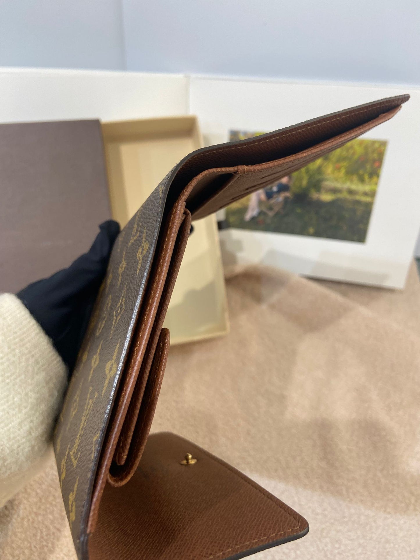 Lv monogram flap wallet