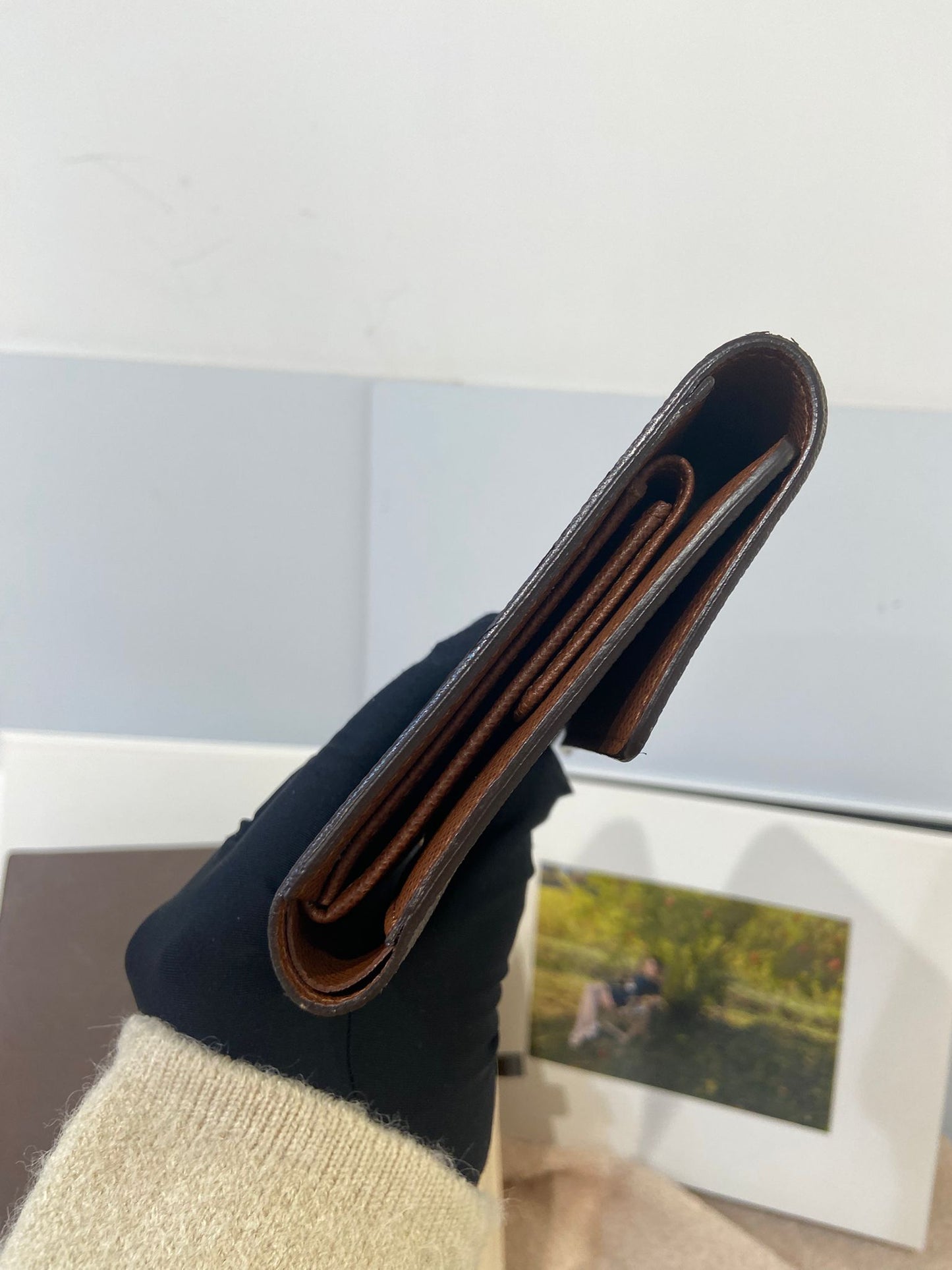 Lv monogram flap wallet