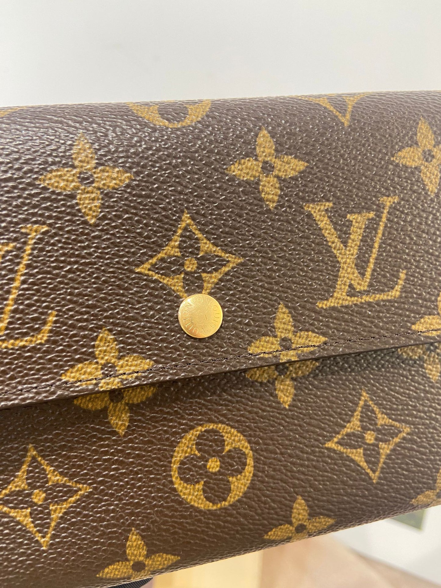 Lv monogram flap wallet
