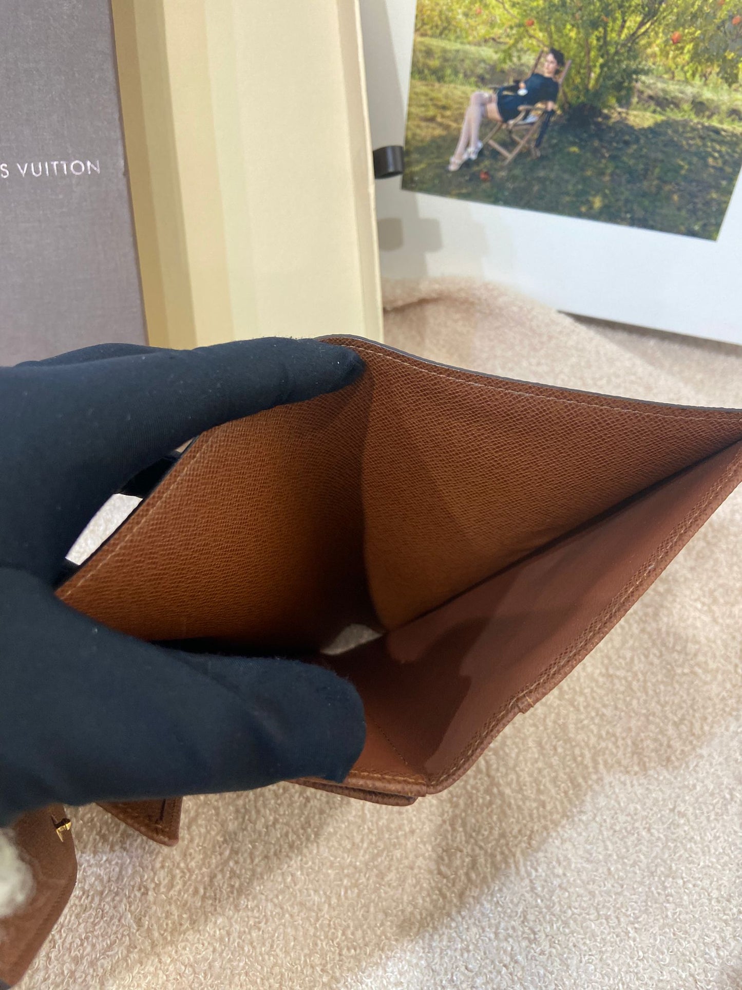 Lv monogram flap wallet