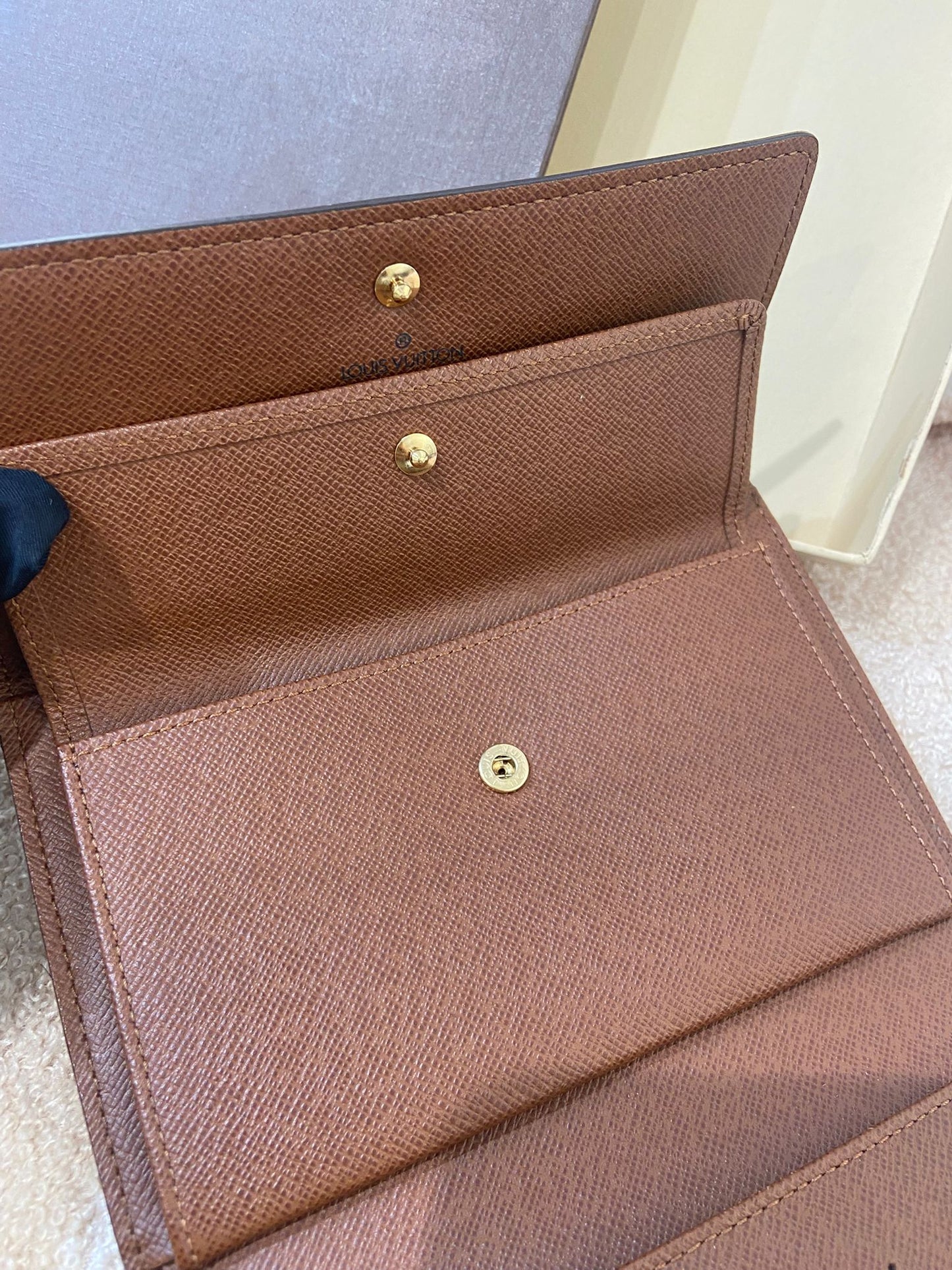 Lv monogram flap wallet