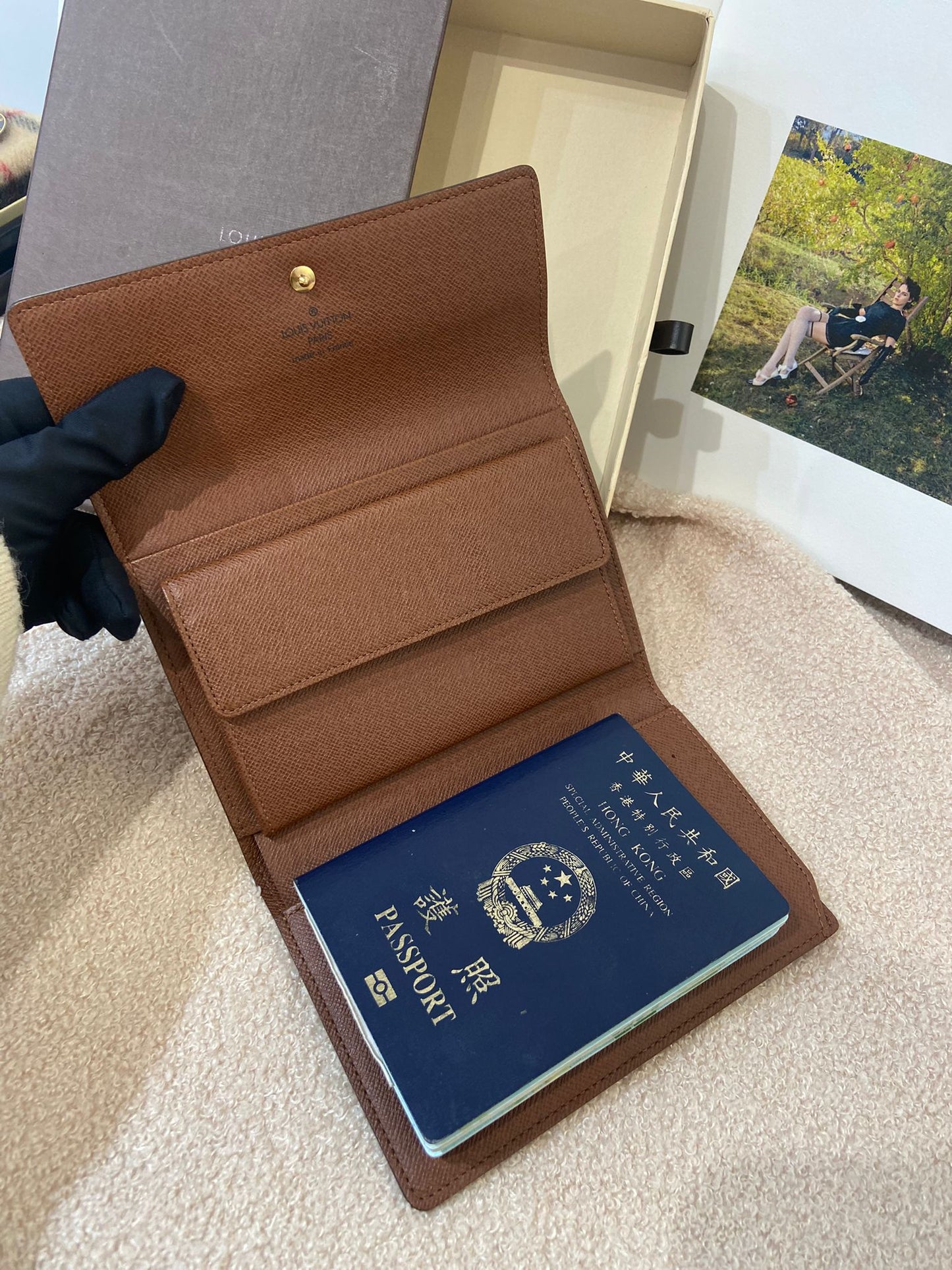 Lv monogram flap wallet