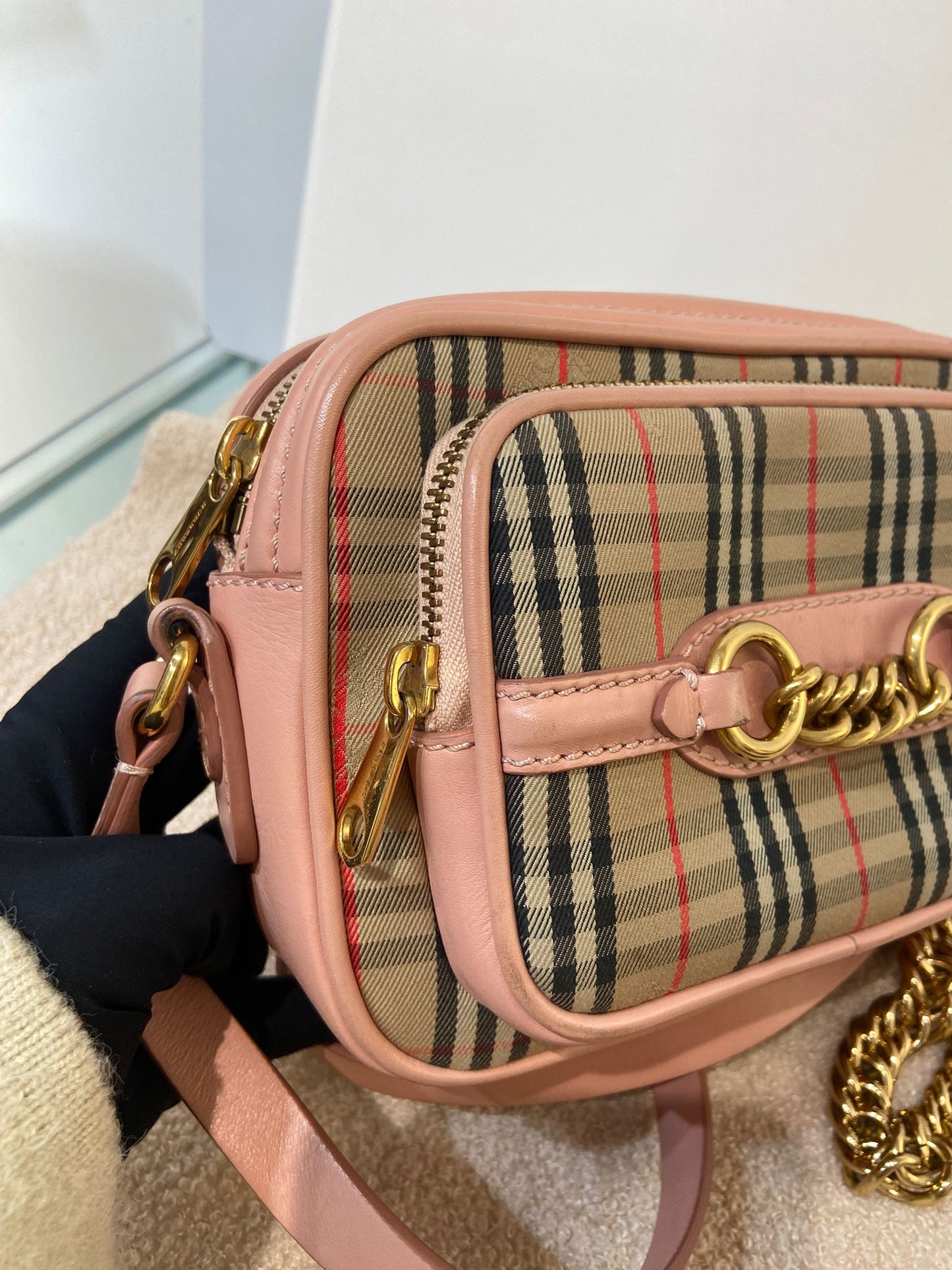 Burberry 1983 Check Link Camera Bag