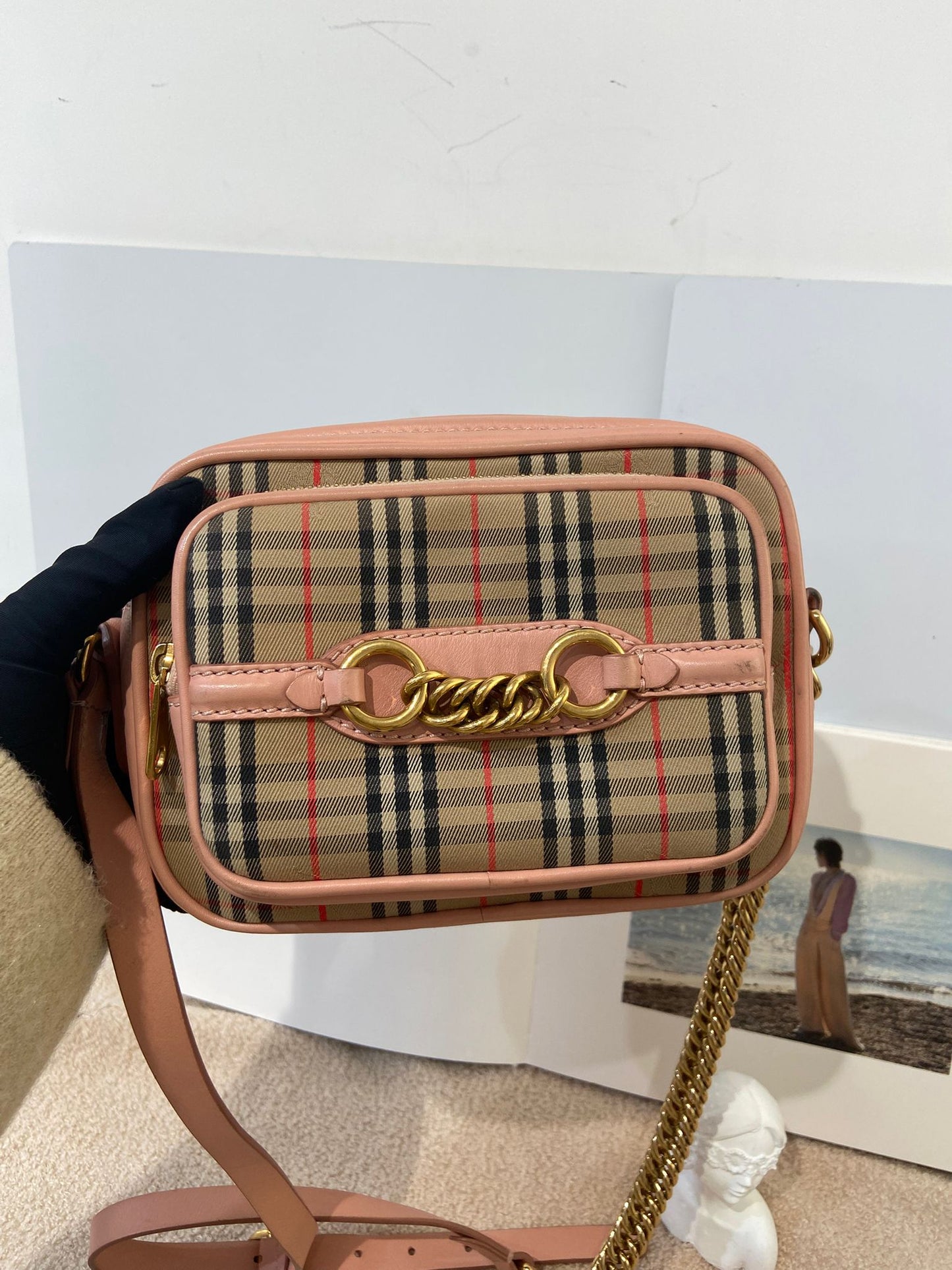 Burberry 1983 Check Link Camera Bag