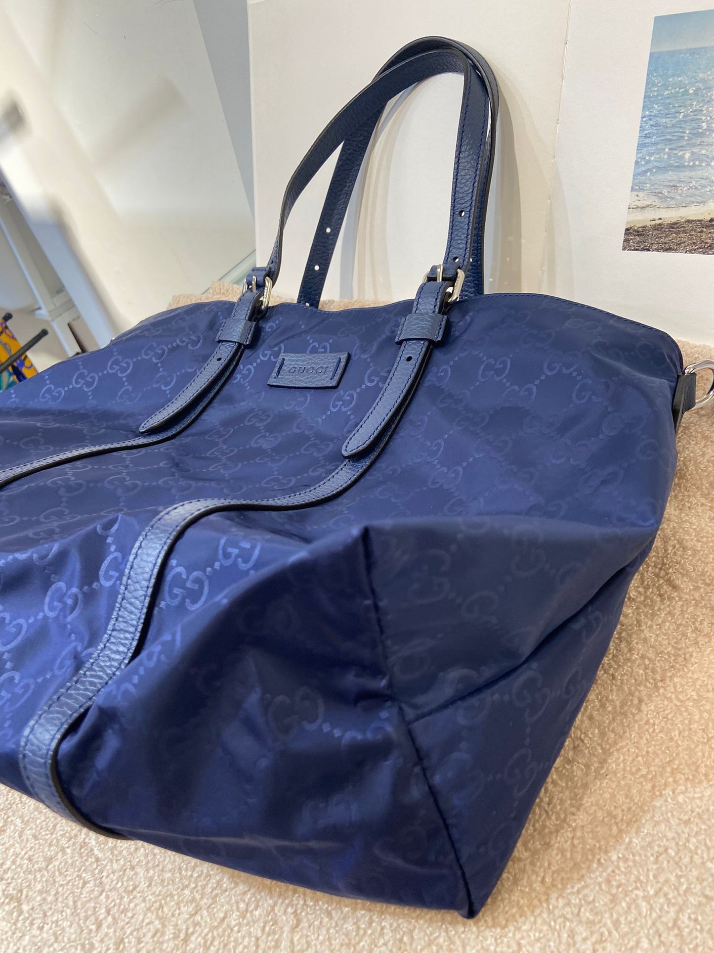 Gucci 2 ways nylon tote bag