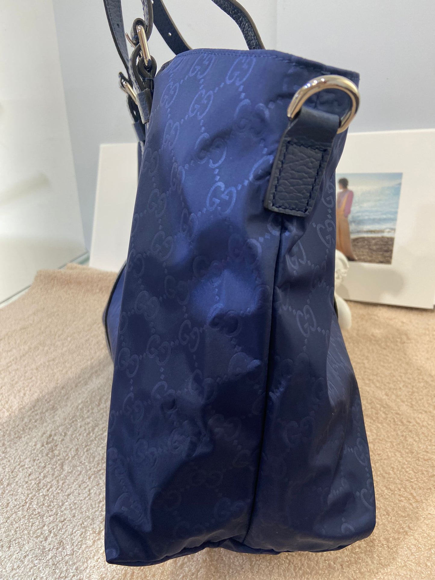 Gucci 2 ways nylon tote bag