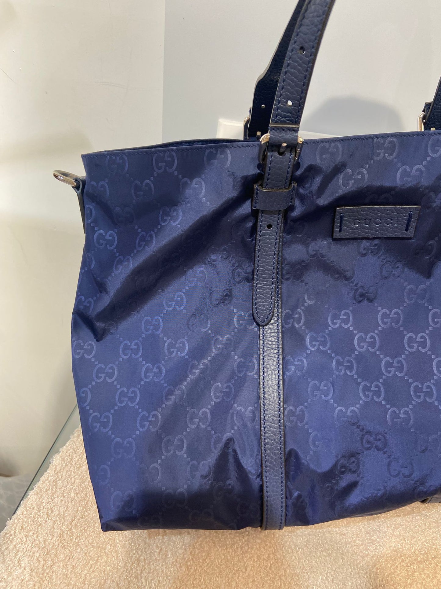 Gucci 2 ways nylon tote bag