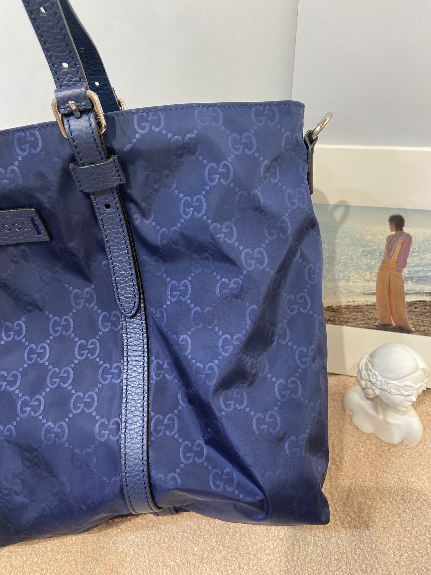 Gucci 2 ways nylon tote bag
