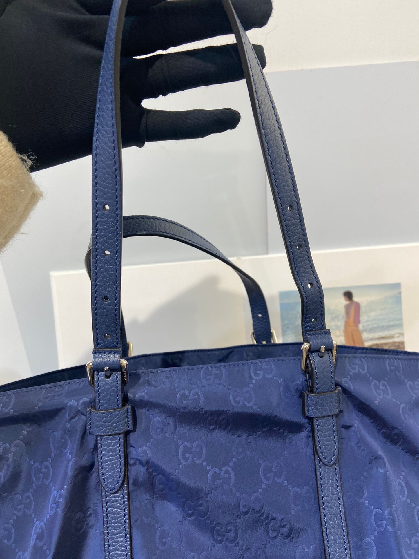 Gucci 2 ways nylon tote bag