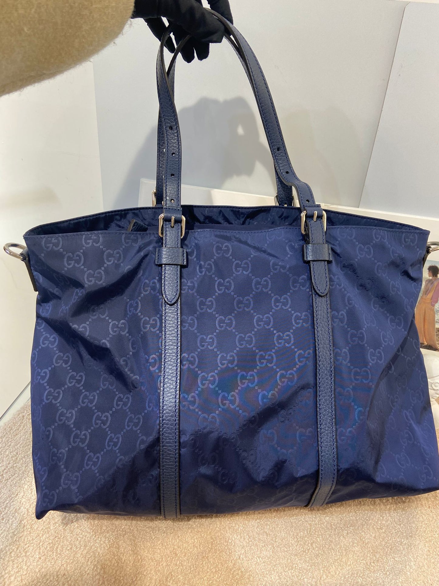 Gucci 2 ways nylon tote bag
