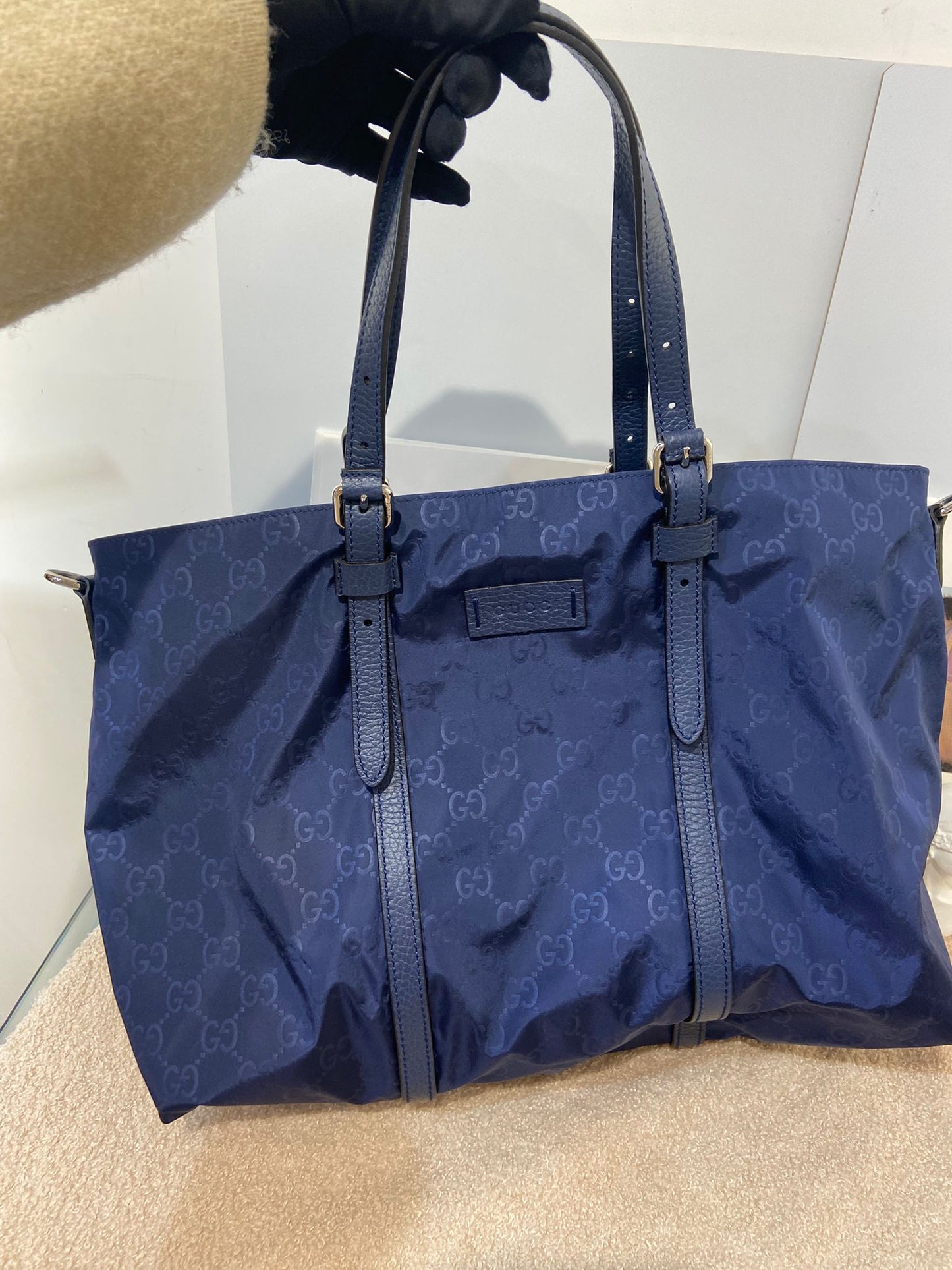 Gucci 2 ways nylon tote bag