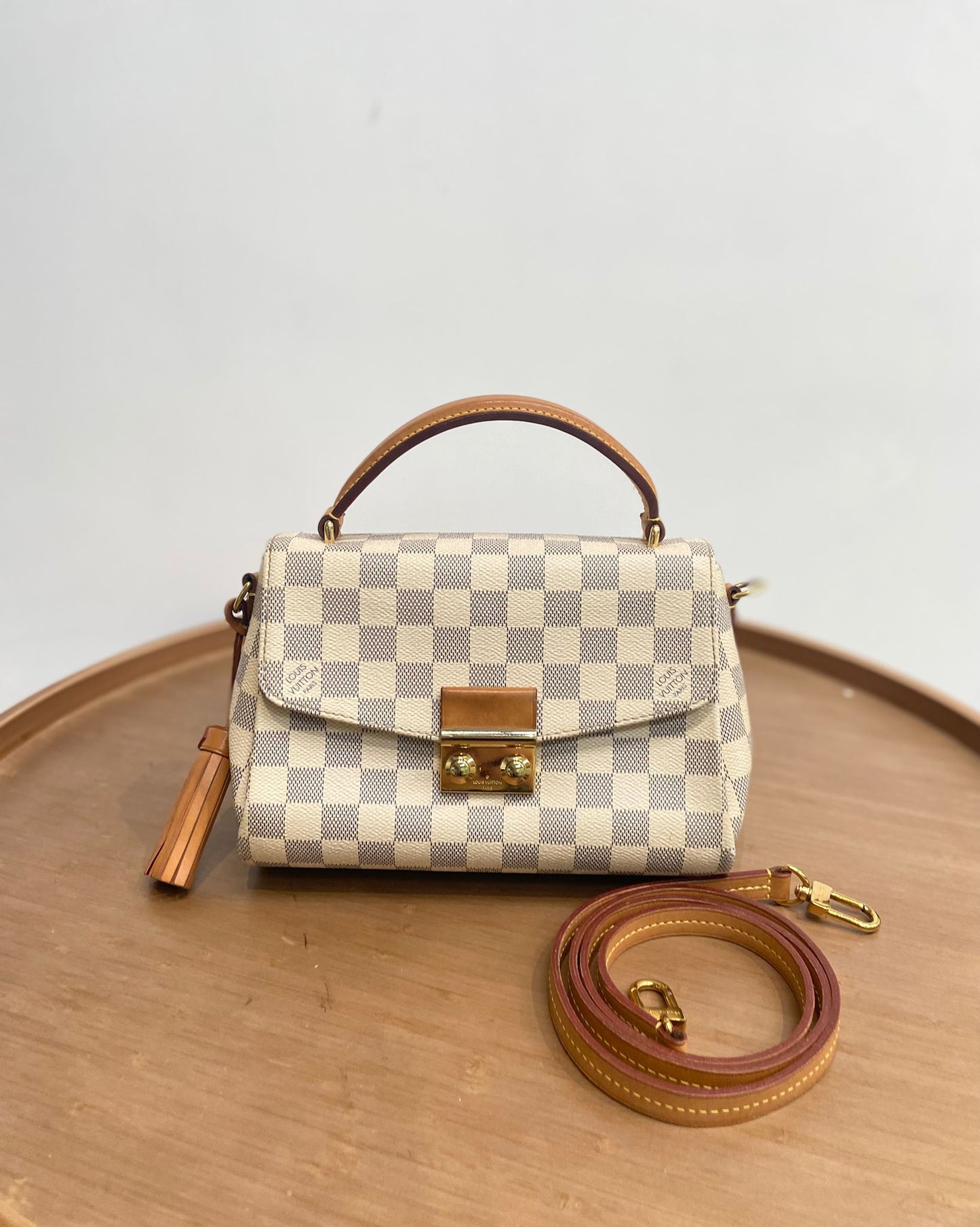 LV croisette 白棋盤兩用袋