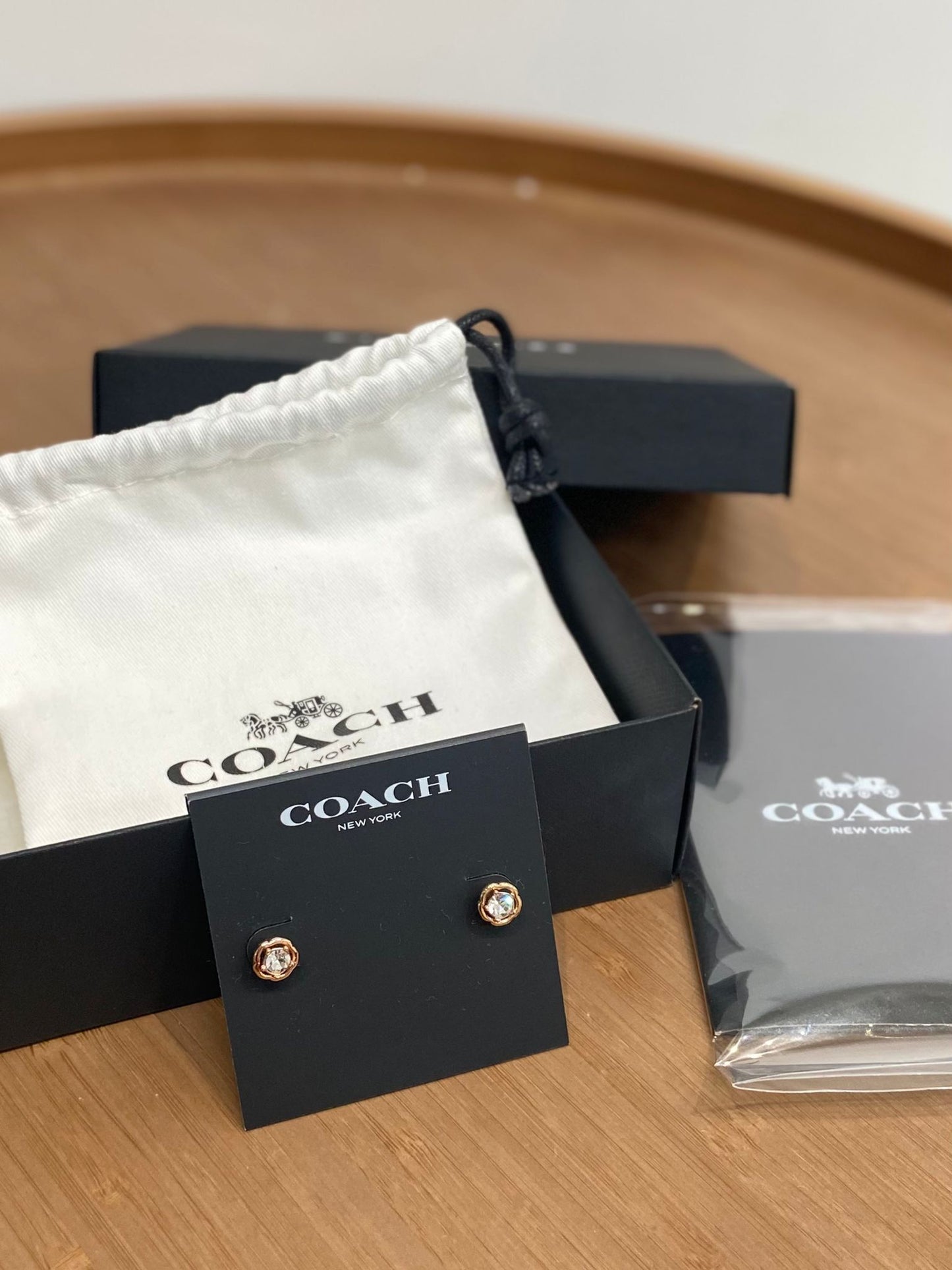 Coach 兩用 單石耳環