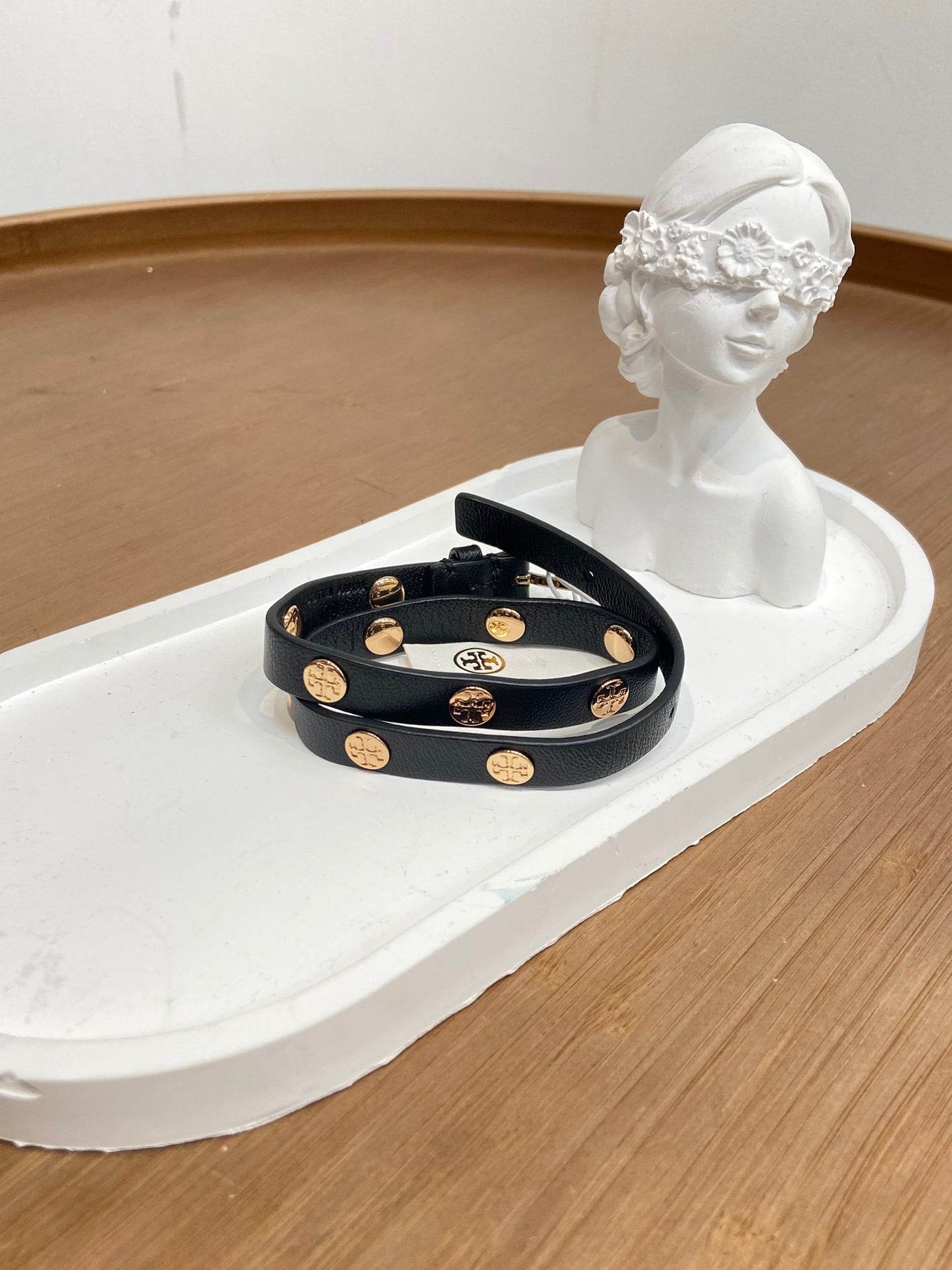 Tory burch 黑色雙圈手帶