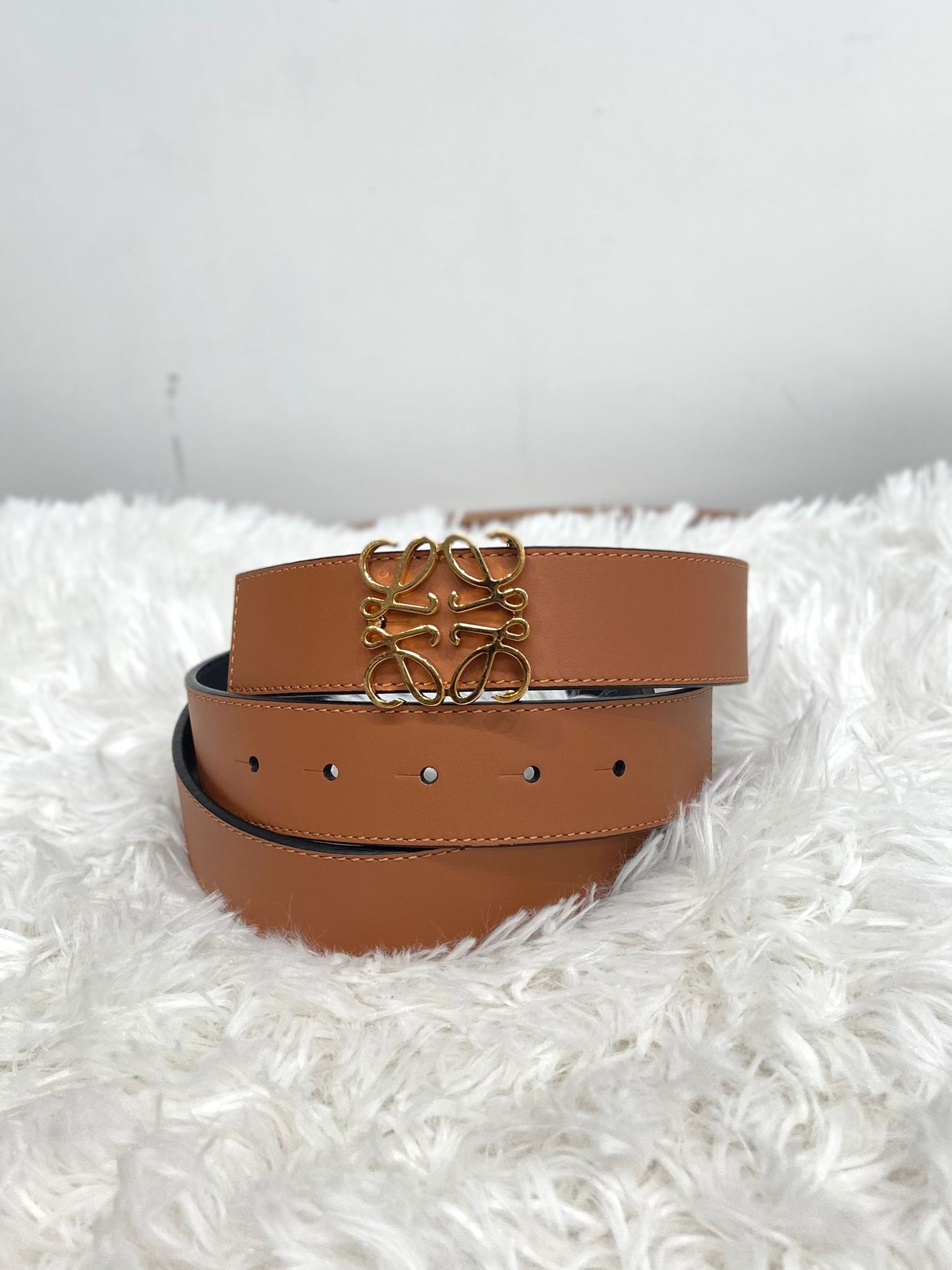 LOEWE 金扣雙面皮帶